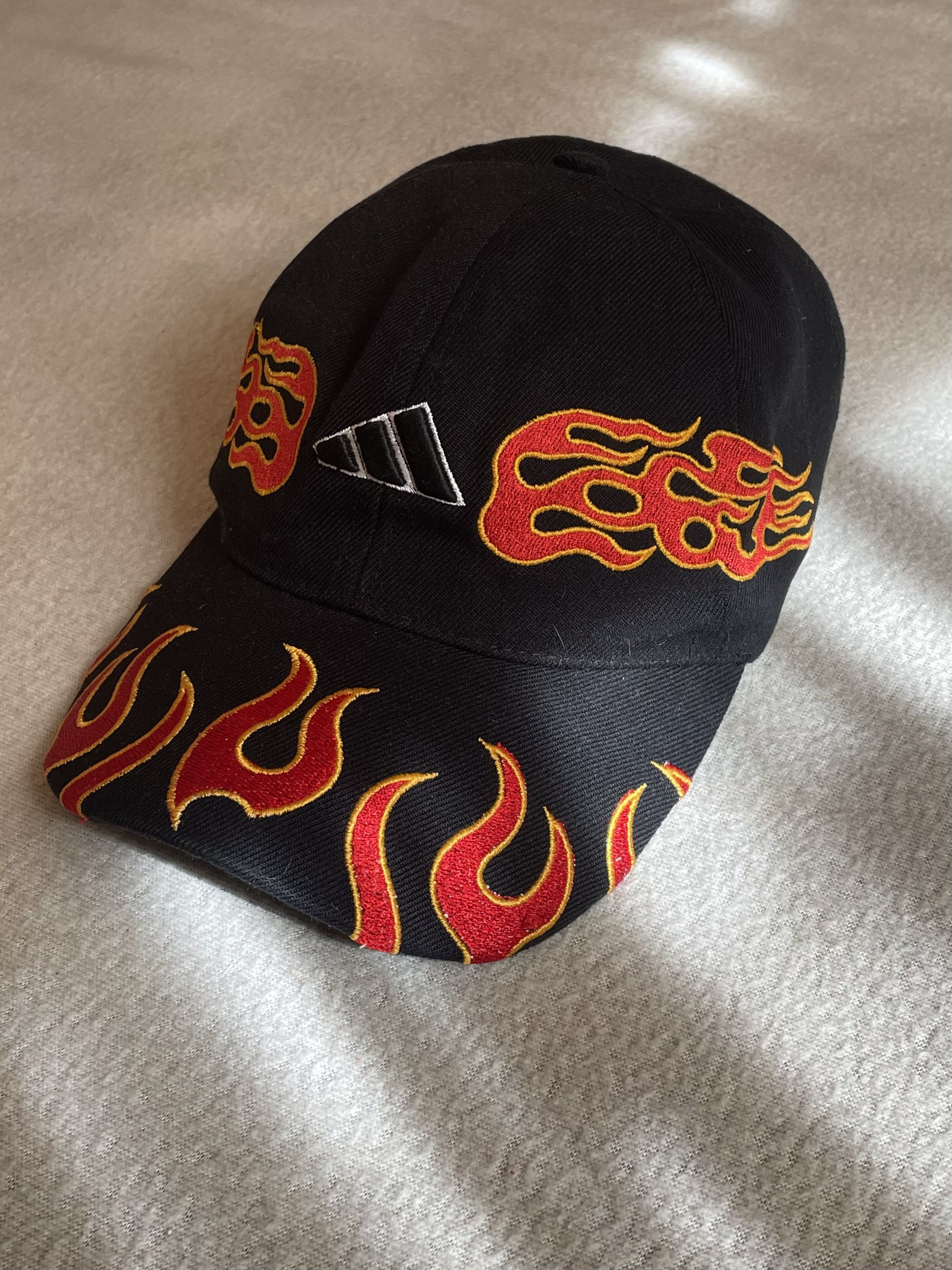Adidas Vintage Adidas Flame Fire Cap Size ONE SIZE - 1 Thumbnail