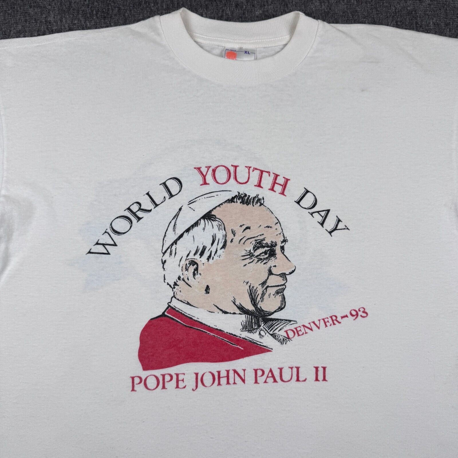 Vintage Vintage Pope John Paul II T-Shirt Men's XL Catholic Church Size US XL / EU 56 / 4 - 2 Thumbnail