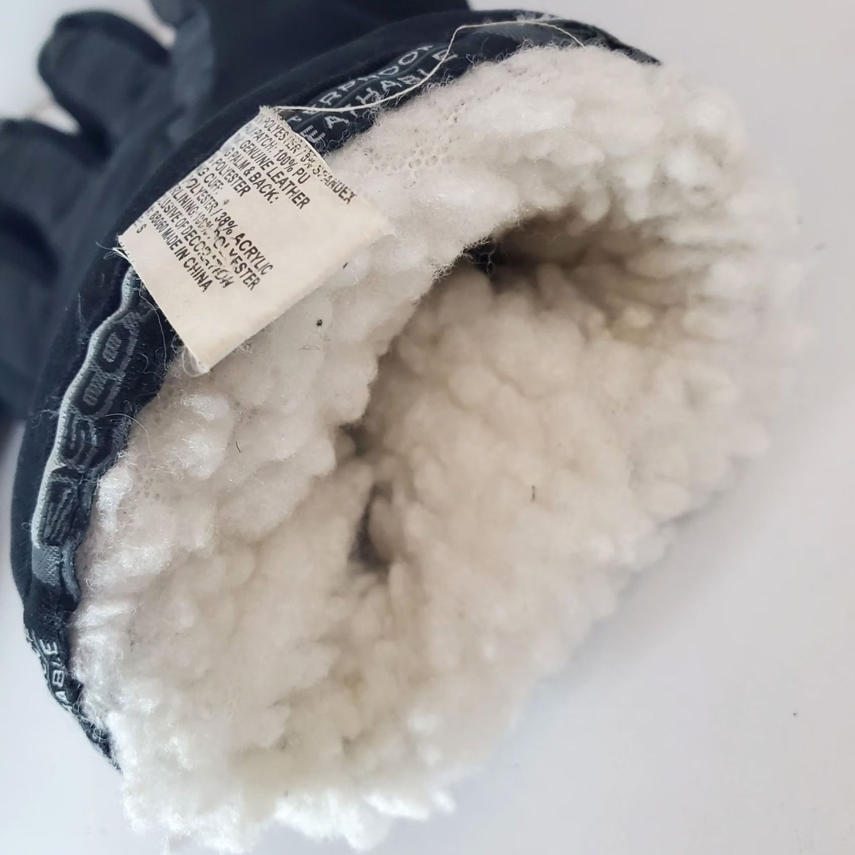 Vintage Scott Winter Gloves Sheepskin Lined Black Adjustable Sz Sm Size ONE SIZE - 7 Thumbnail