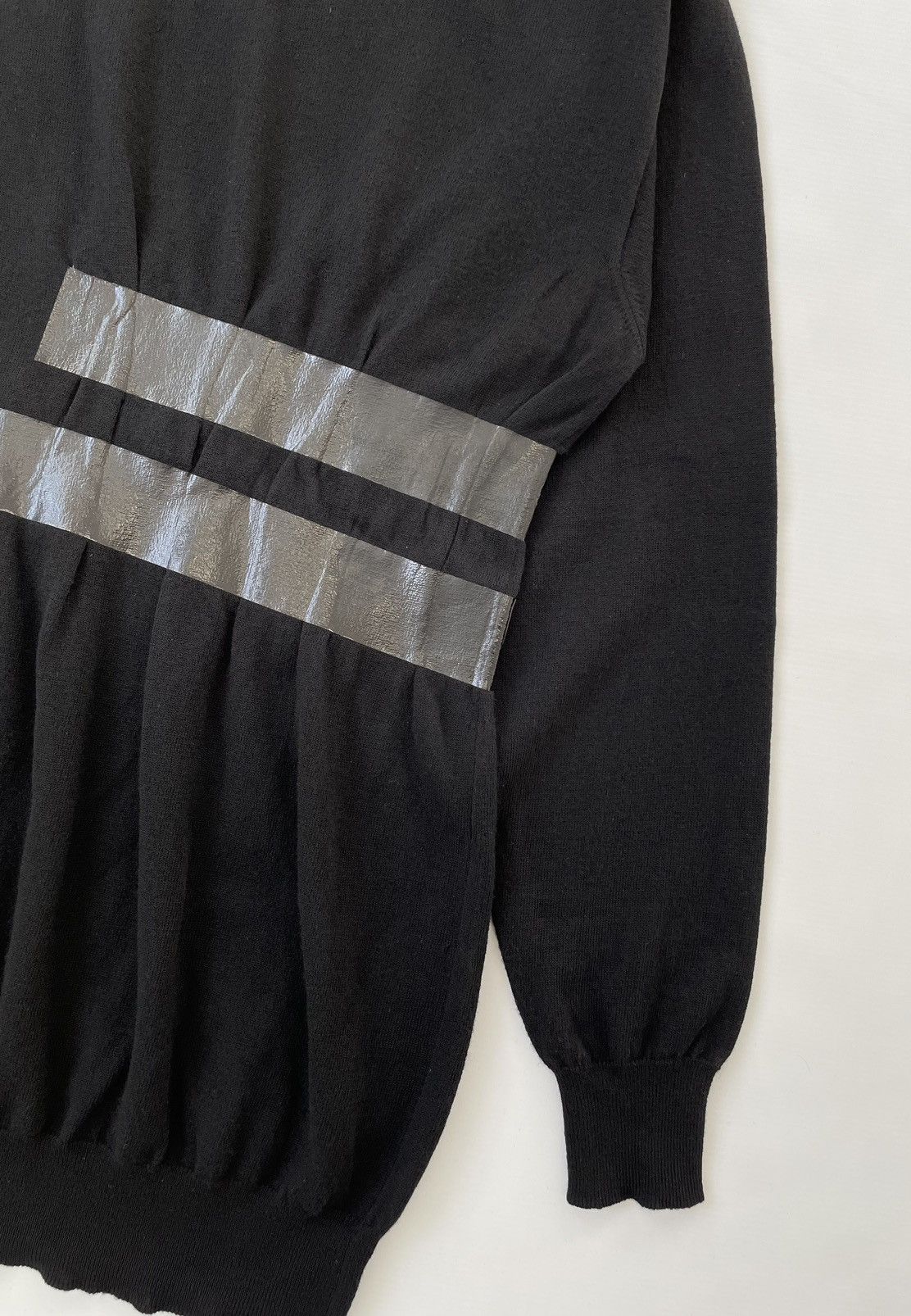 Maison Margiela A/W 09 Black Wool ‘Tape’ Effect Sweater Size US L / EU 52-54 / 3 - 15 Thumbnail