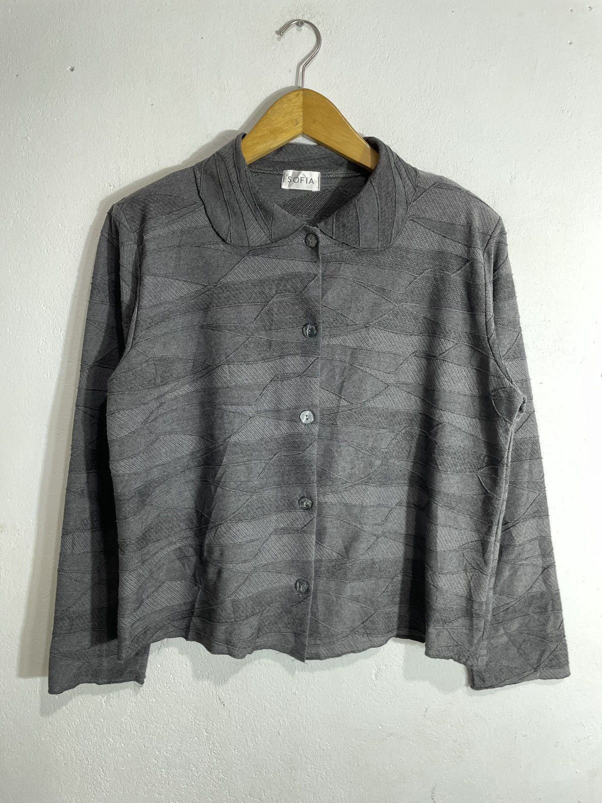 Issey Miyake Japan Sofia - Abstract Patchwork boxy Shirt Issey style Size M / US 6-8 / IT 42-44 - 4 Thumbnail
