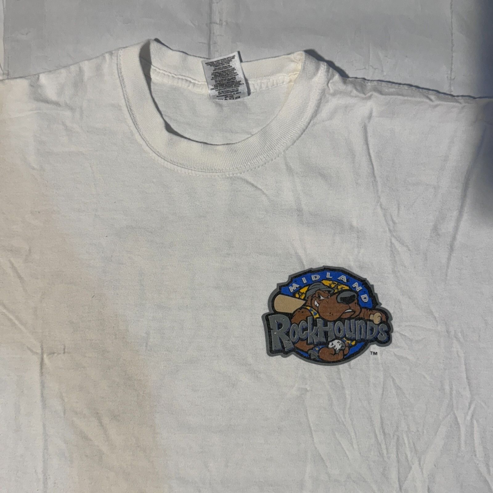Jerzees The Midland RockHounds Minor League Baseball Team White Y2K Size US XL / EU 56 / 4 - 2 Thumbnail
