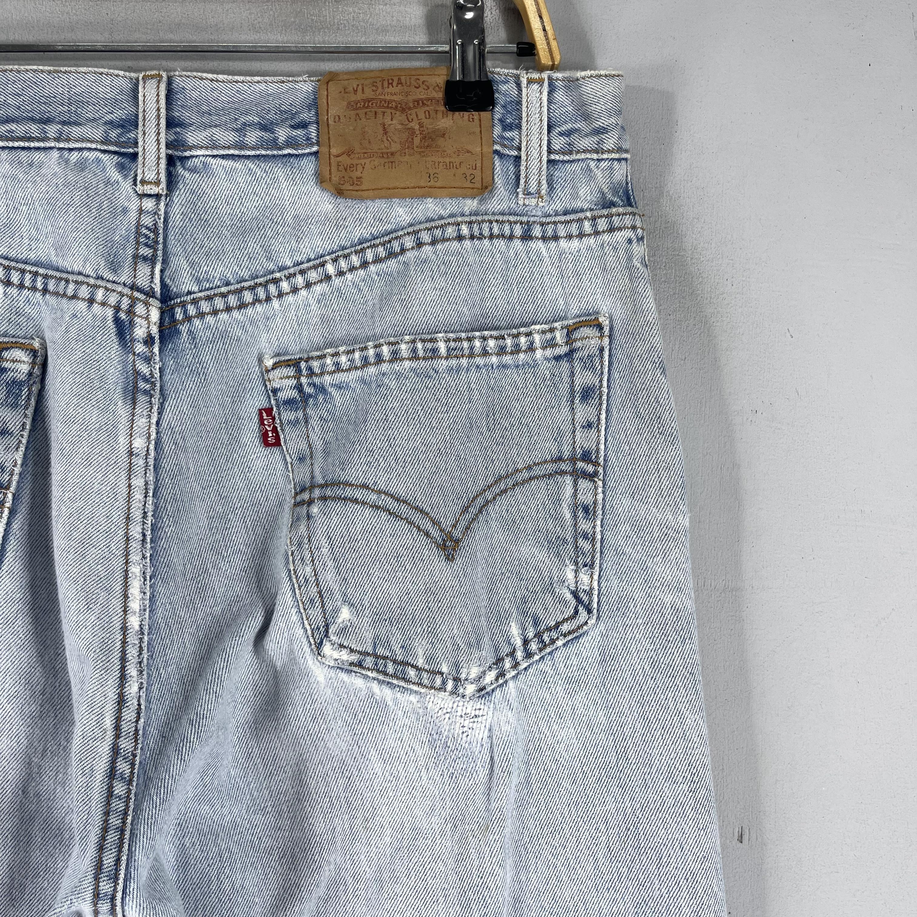 Levi's × Levi's Vintage Clothing Vintage Levis 505 Distressed Dirty Knee Ripped Jeans Size US 35 - 10 Thumbnail