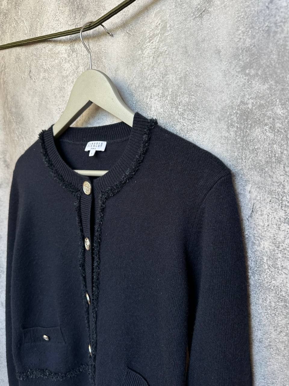 Other Claudie Pierlot Paris Wool Blend Cardigan Sweater Gold Crest Size S / US 4 / IT 40 - 6 Thumbnail