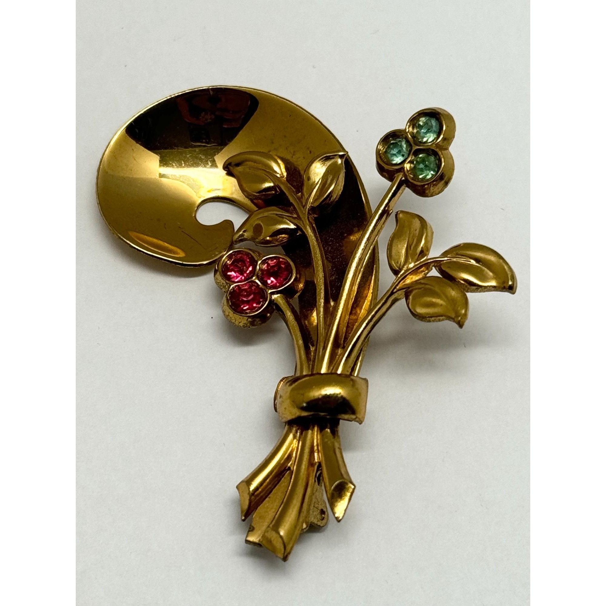 Vintage Vintage Coro rhinestone flower brooch pin Size ONE SIZE - 2 Thumbnail