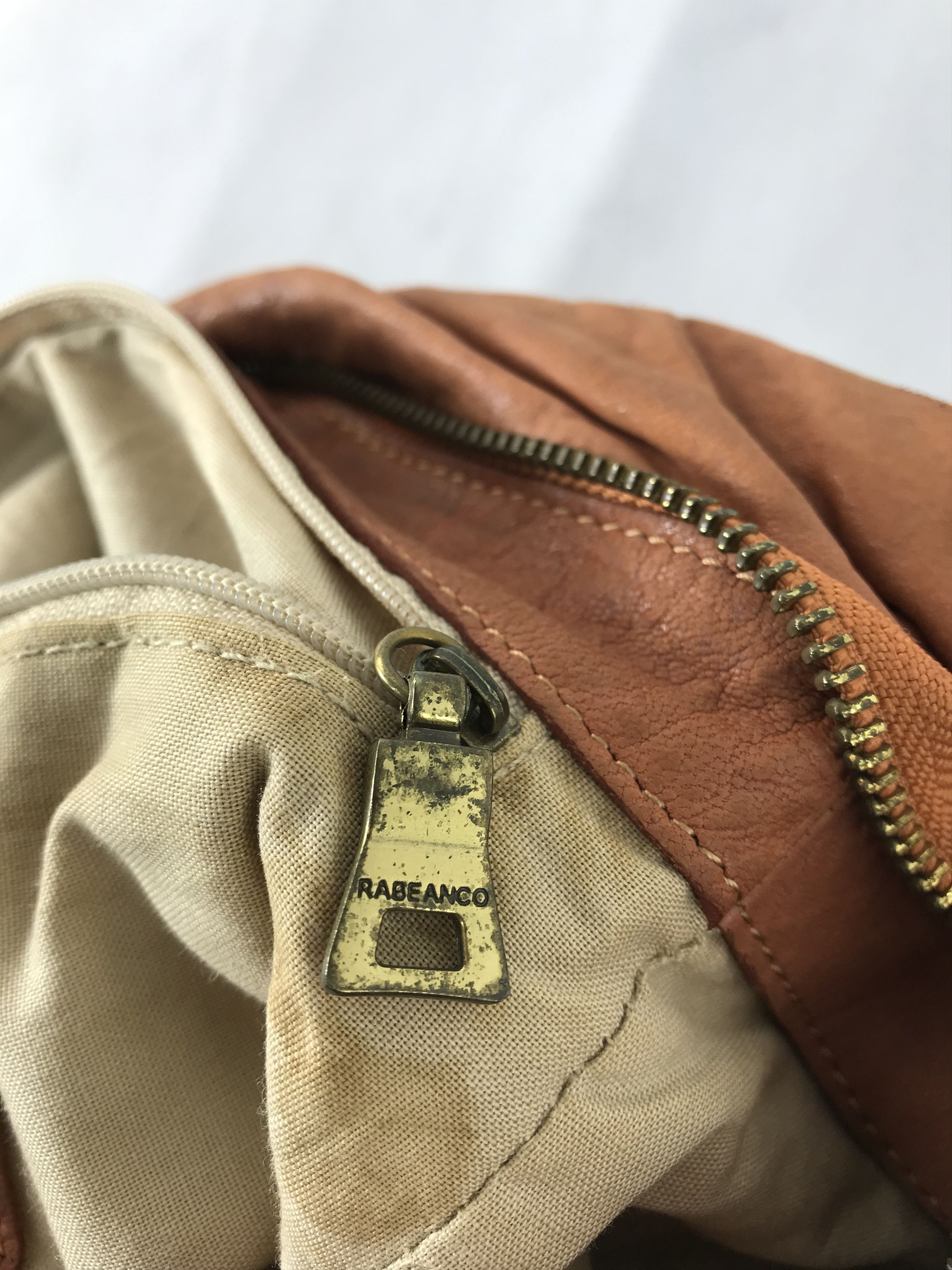 Genuine Leather Rabeanco Jacquard Brown Leather Hand Bag Size ONE SIZE - 8 Thumbnail