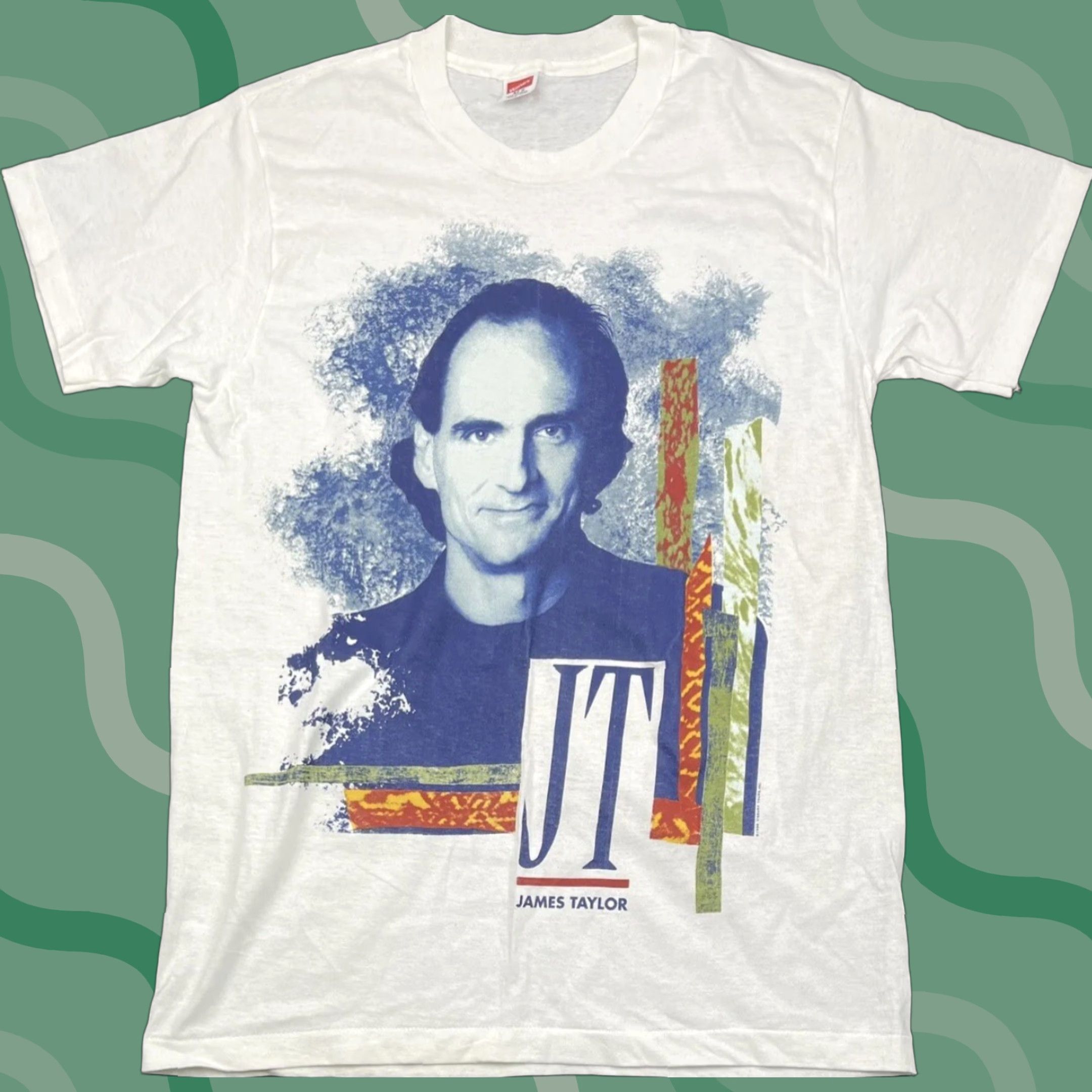 Hanes VINTAGE James Taylor T-Shirt 80s Band Tour M White Single Stitch USA Size US M / EU 48-50 / 2 - 1 Thumbnail