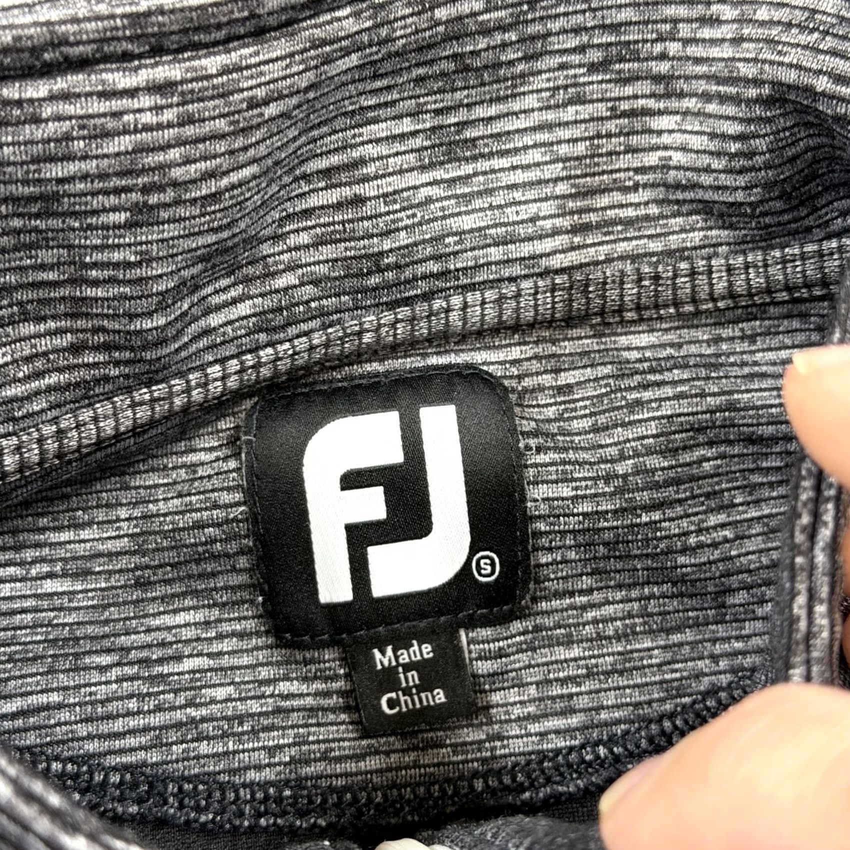 Footjoy FootJoy Pullover Mens S Gray 1/4 Zip Long Sleeve Golf Performance Striped Jersey Mock Neck Spring Fall Activewear Size US S / EU 44-46 / 1 - 3 Thumbnail