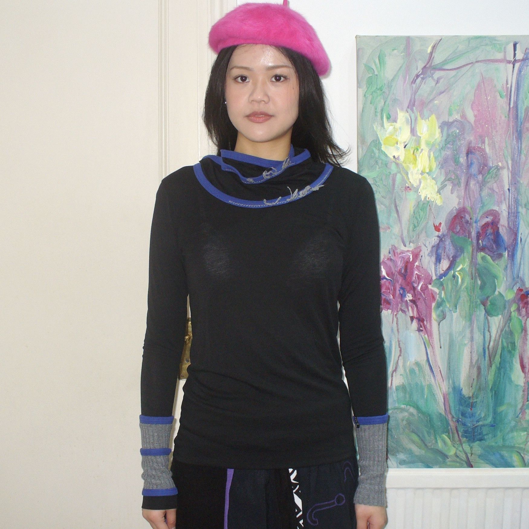 Cop Copine Cop Copine turtleneck top with blue and grey details Size S / US 4 / IT 40 - 1 Thumbnail