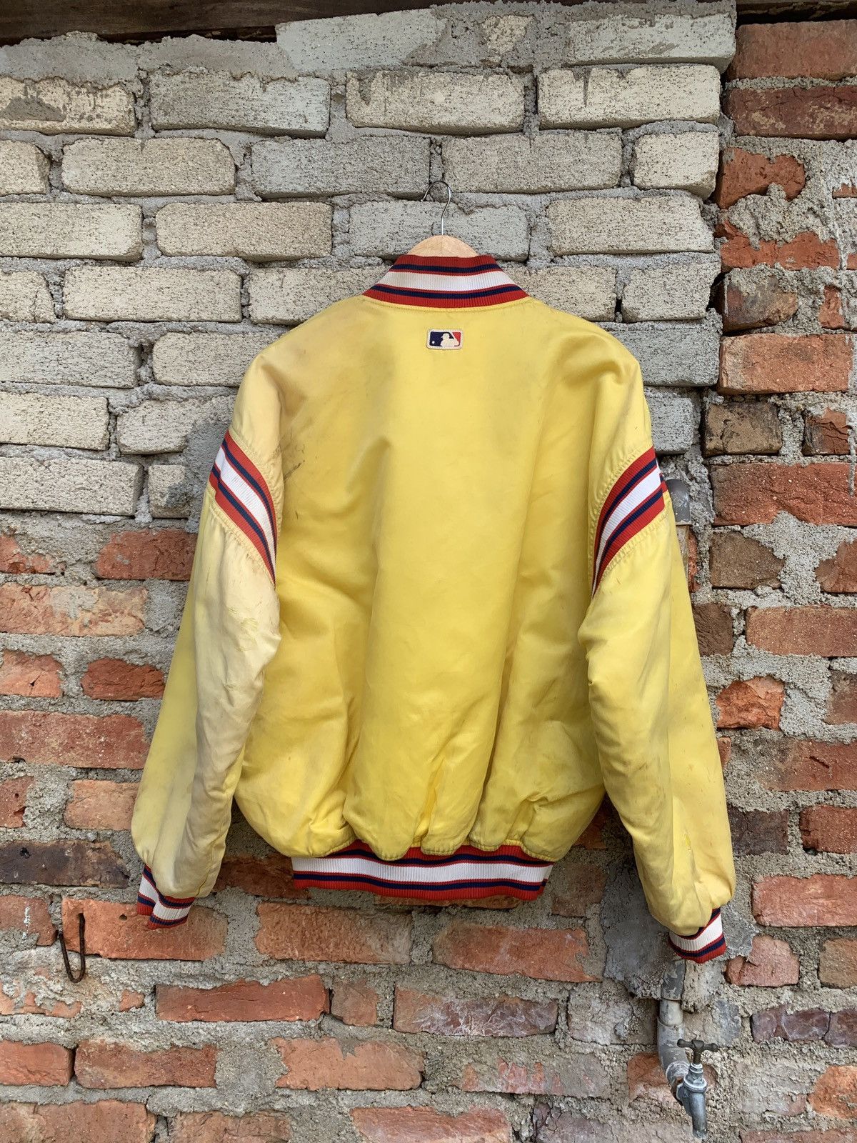 MLB RARE🔥🔥Vtg Starter MLB Indians Big Logo Bomber Jacket Size US XL / EU 56 / 4 - 13 Thumbnail