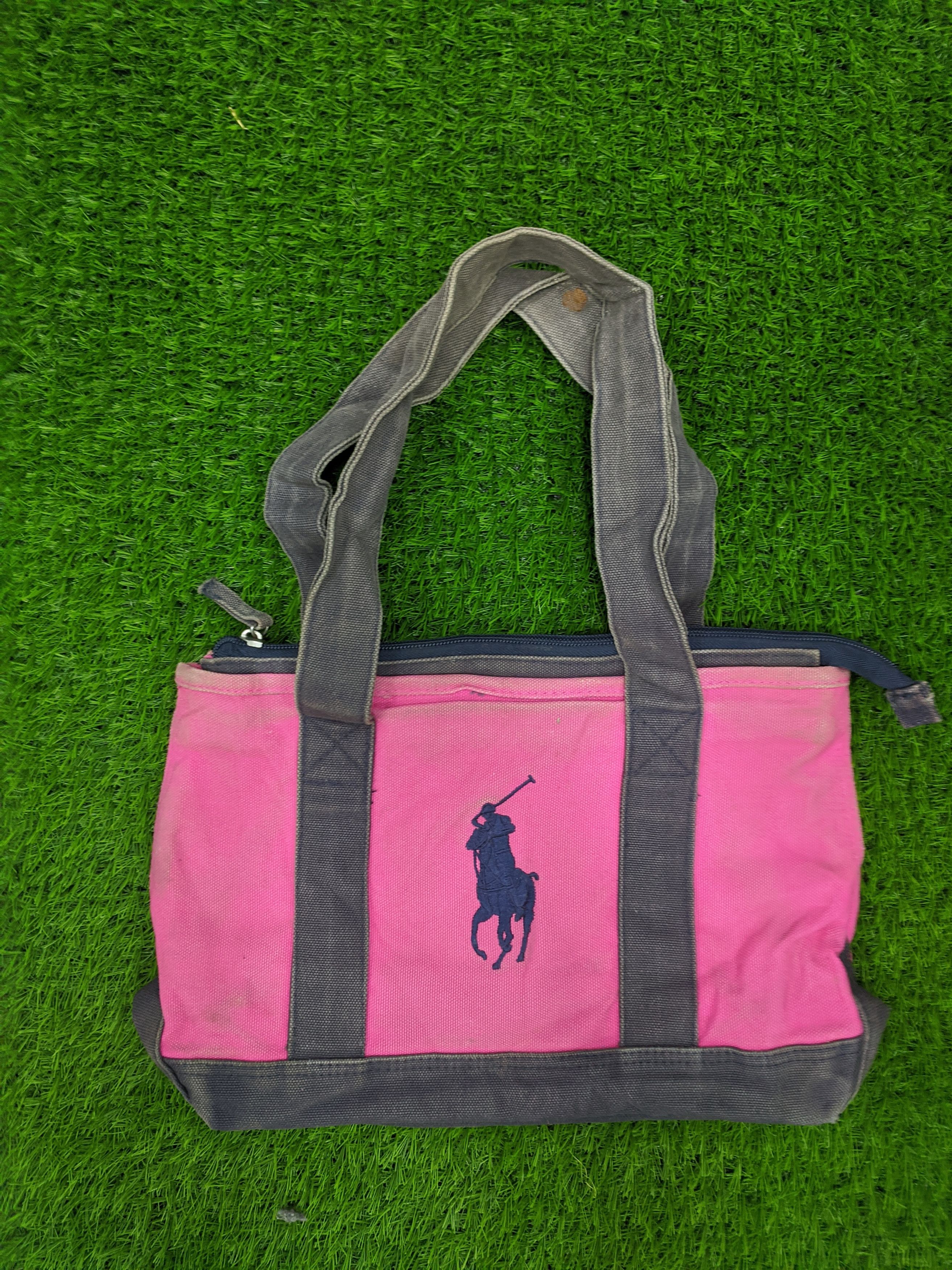Polo Ralph Lauren × Vintage Polo Ralph Lauren Totebag Zipper Japanese Style BG0009 Size ONE SIZE - 2 Thumbnail