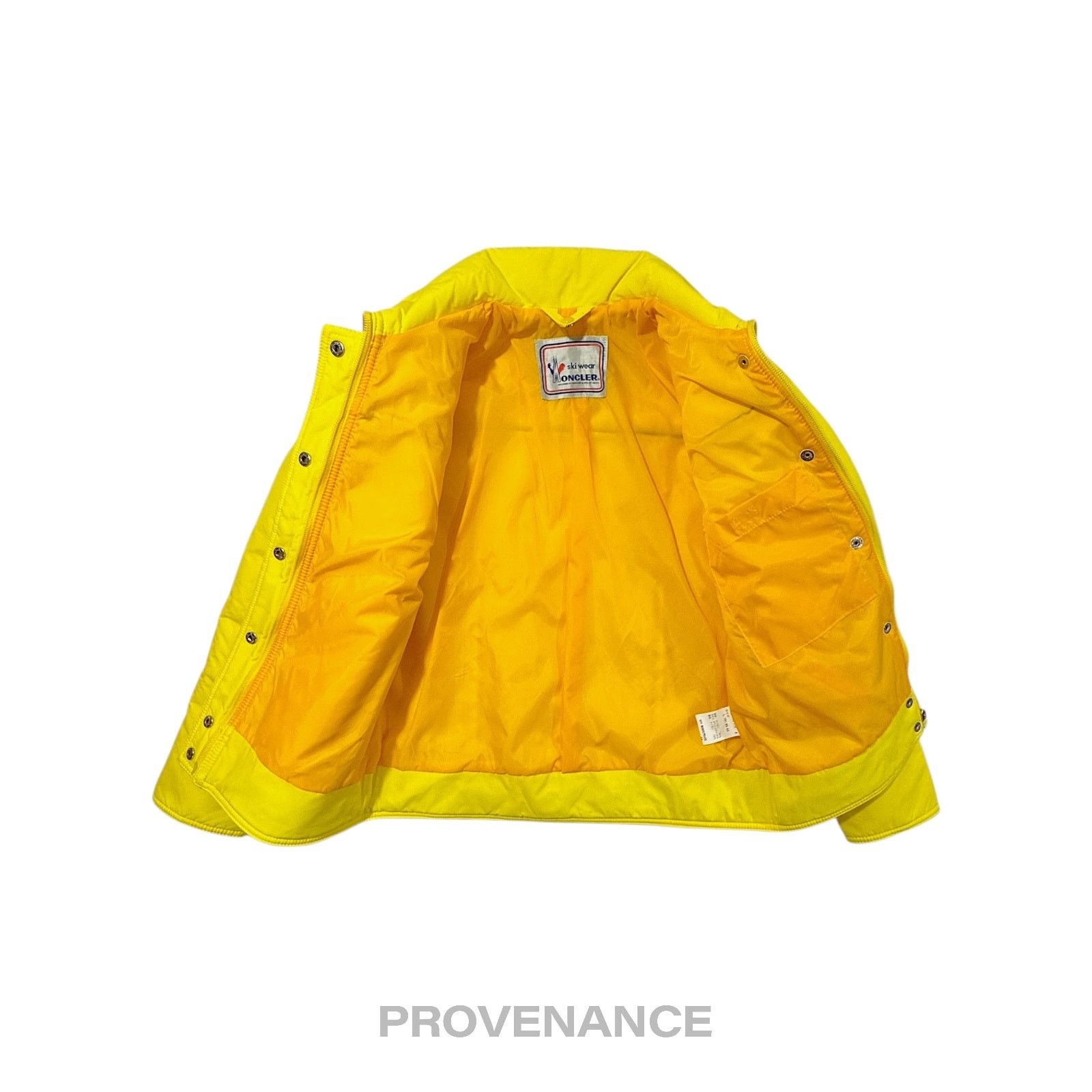 Moncler 🔴 Moncler Logo Light Ski Jacket Coat - Yellow L Hood Size US L / EU 52-54 / 3 - 3 Thumbnail