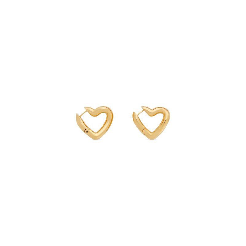Balenciaga o1bcso1str1125 Size: OS / Loop Heart XS Earring in Gold Size ONE SIZE - 1 Thumbnail