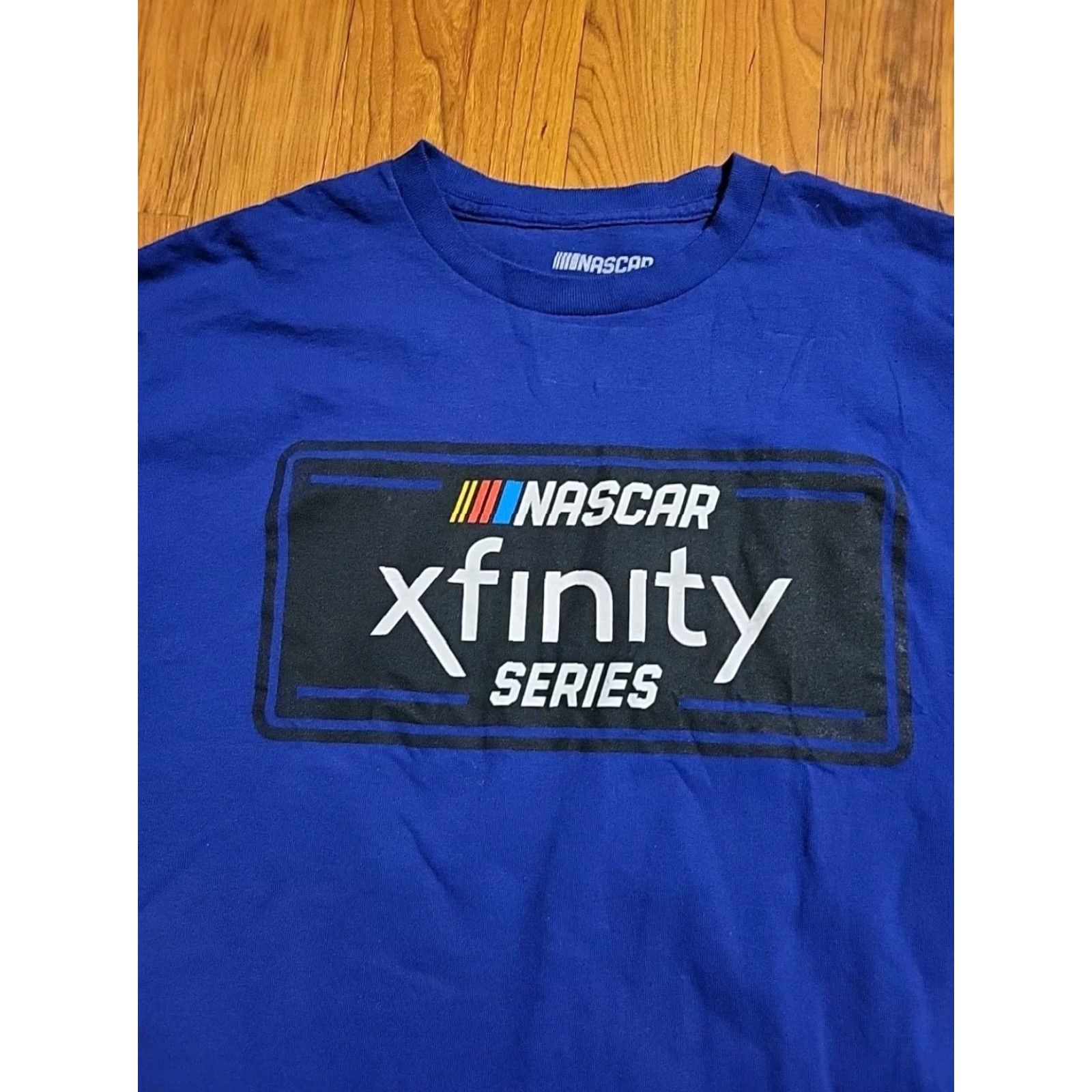 NASCAR NASCAR Xfinity Series T-Shirt Adults XL Purple 48" Chest Crew Neck Short Sleeve Cotton Blend Men Regular Logo Size US XL / EU 56 / 4 - 2 Thumbnail