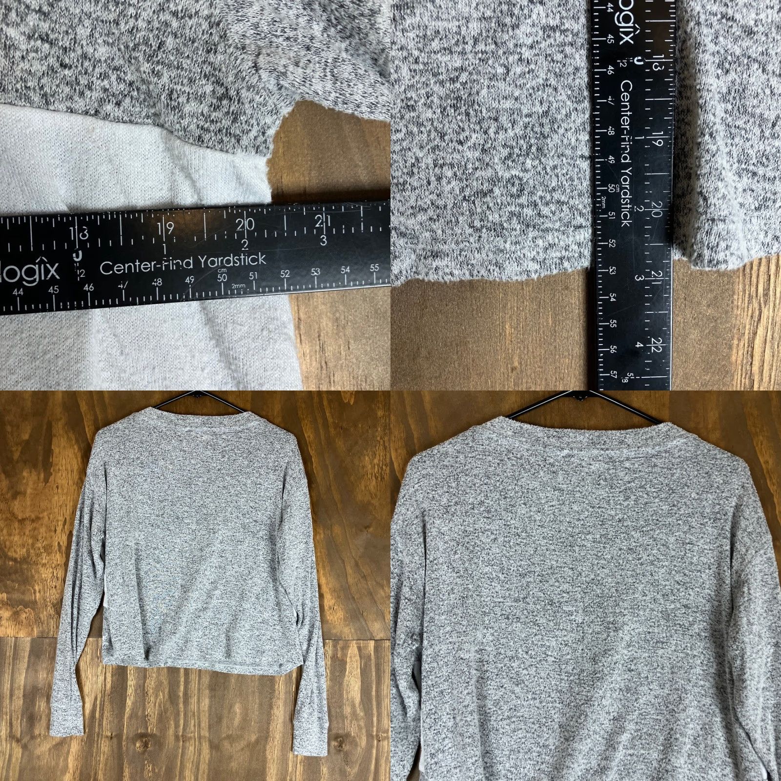 Vintage PINK Womens Sweater Heathered Gray White Long Sleeve V Neck Relaxed Cropped XS Shirt Adult XS Gray V-Neck Pullover Casual Preppy Lounge Womens Size XS / US 0-2 / IT 36-38 - 8 Thumbnail