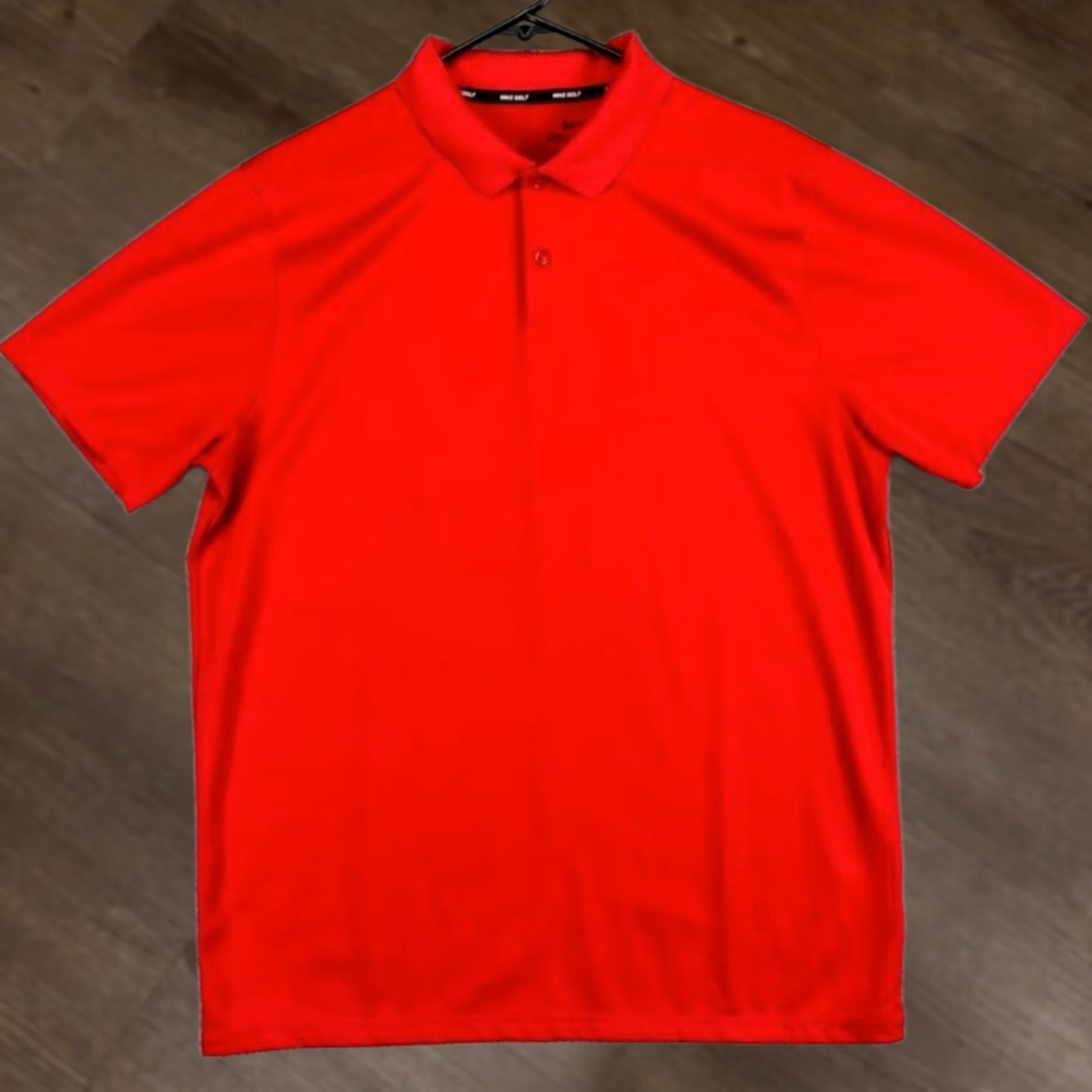 Nike Nike Golf Polo Shirt Mens Large Red Dri-Fit Athletic Breathable Short Sleeve Collared 100% Polyester Golf Rugby Logo Outdoor Preppy Sports Shirt Size US L / EU 52-54 / 3 - 1 Thumbnail