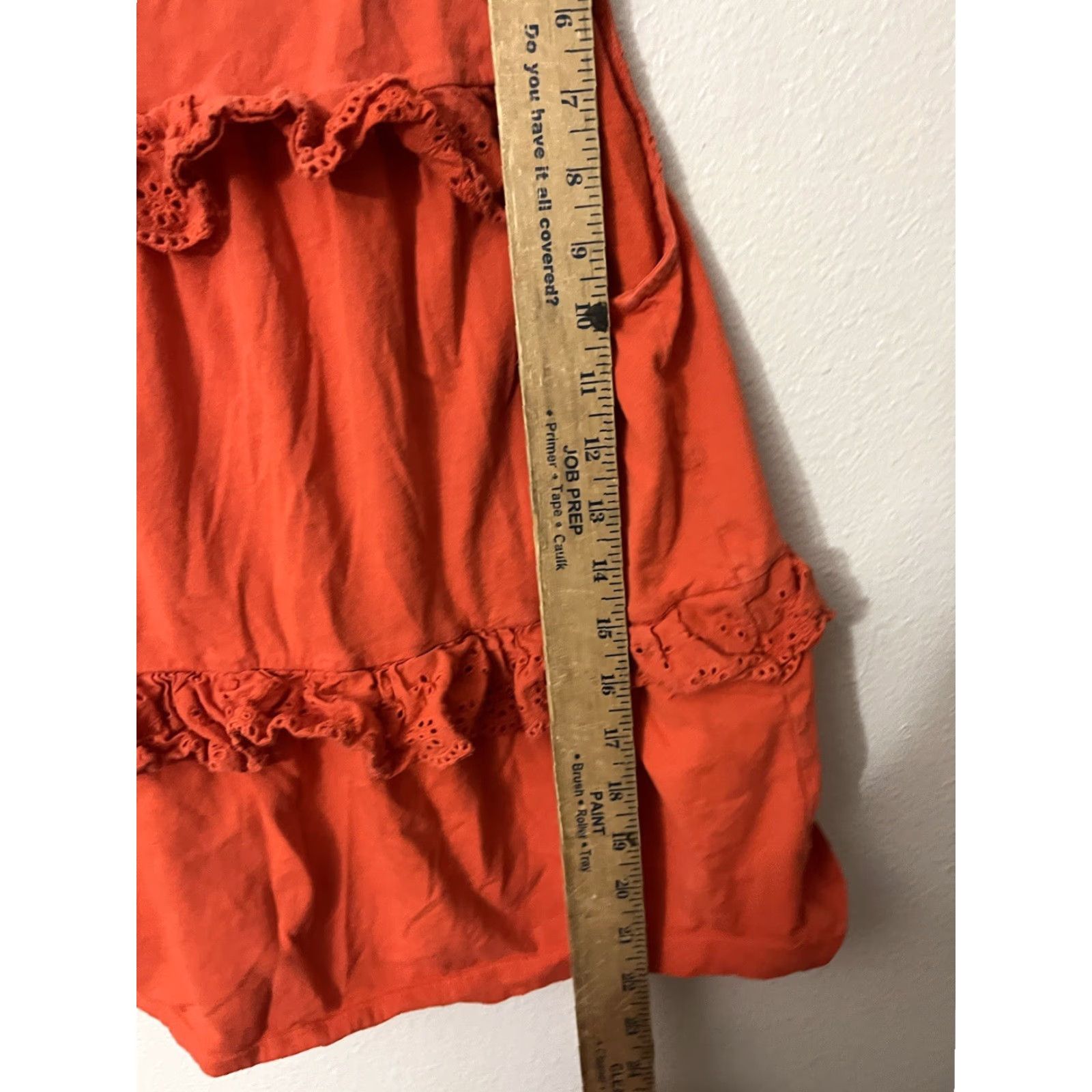 J.Crew J.CREW Orange Ruffle Tank Top Shirt Sleeveless Medium Womens Size M / US 6-8 / IT 42-44 - 5 Thumbnail