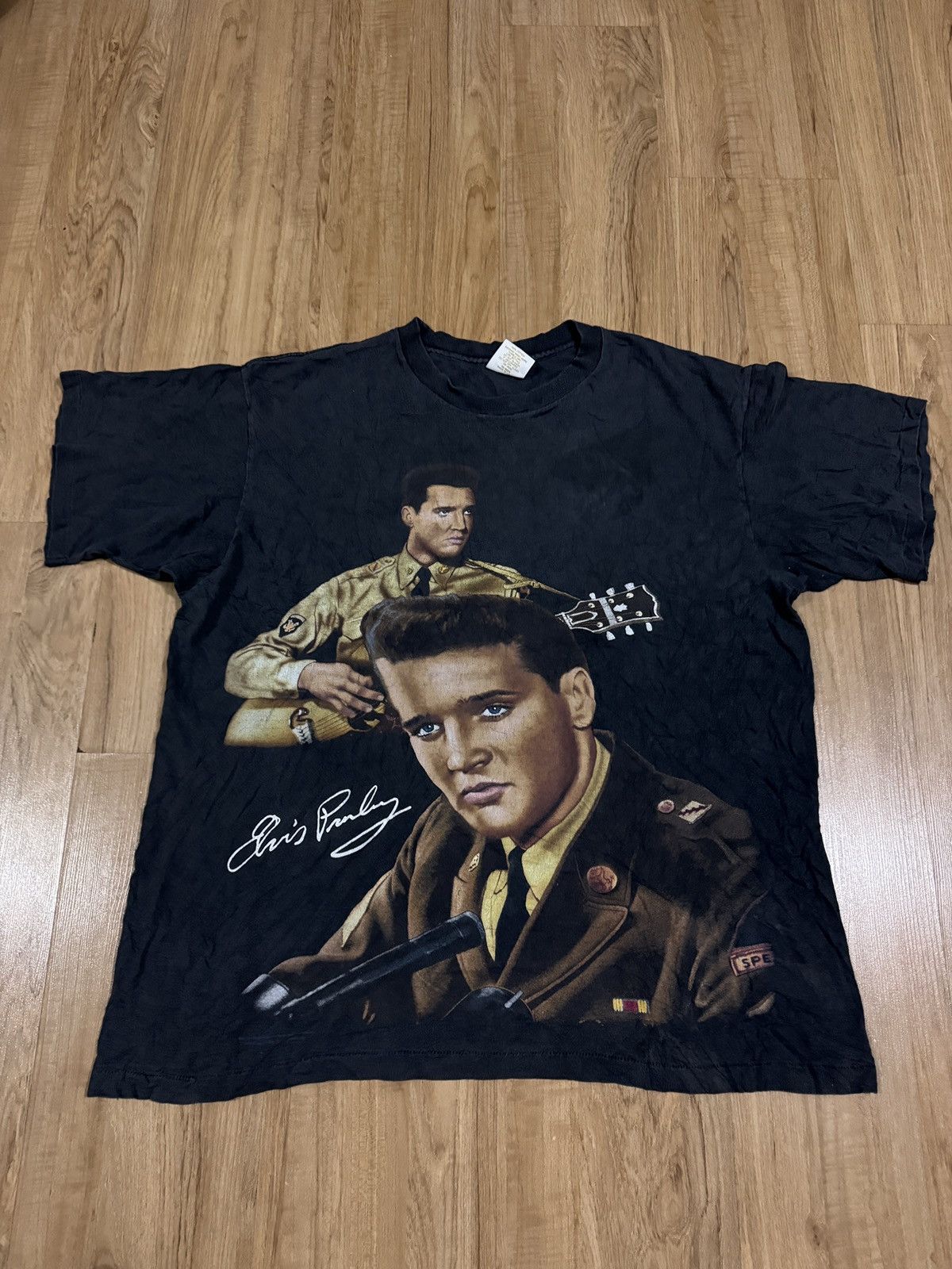 Band Tees × Vintage Vintage 95 ELVIS PRESLEY Tshirt Size US XL / EU 56 / 4 - 1 Thumbnail