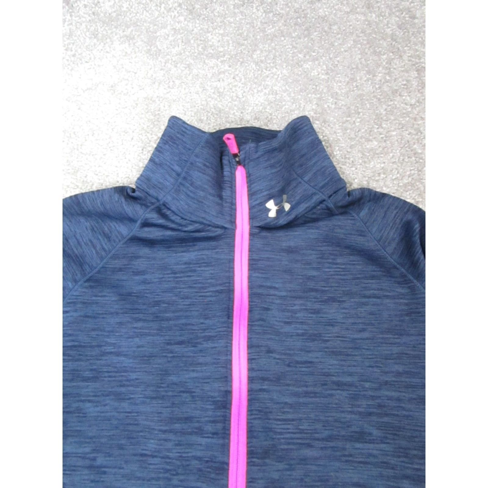 Under Armour Under Armour Sweatshirt Womens Small Blue Purple Cold Gear Running Half Zip Mock Neck Long Sleeve Pullover Athletic Zip Size S / US 4 / IT 40 - 2 Thumbnail