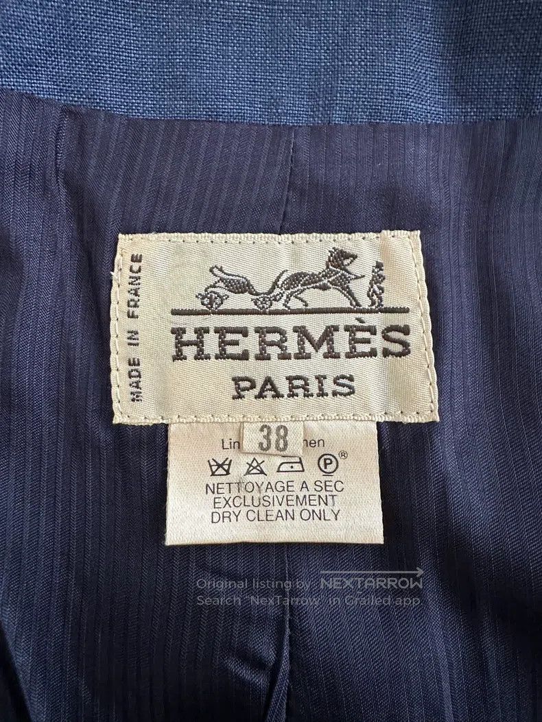 Hermes Hermes Linen casual blazer, blue Size XS / US 0-2 / IT 36-38 - 9 Thumbnail