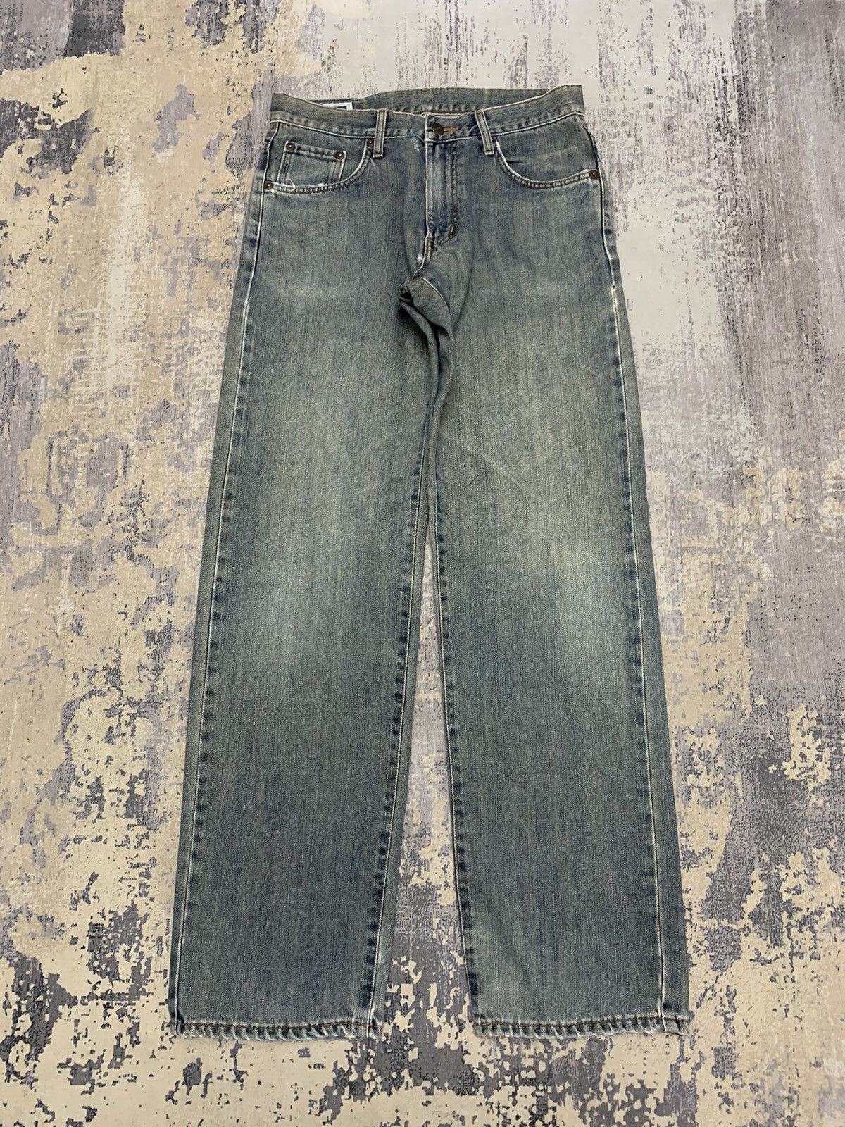 Edwin Edwin 503 Rusty Fade Distressed Straight Leg Denim Size US 30 / EU 46 - 1 Thumbnail