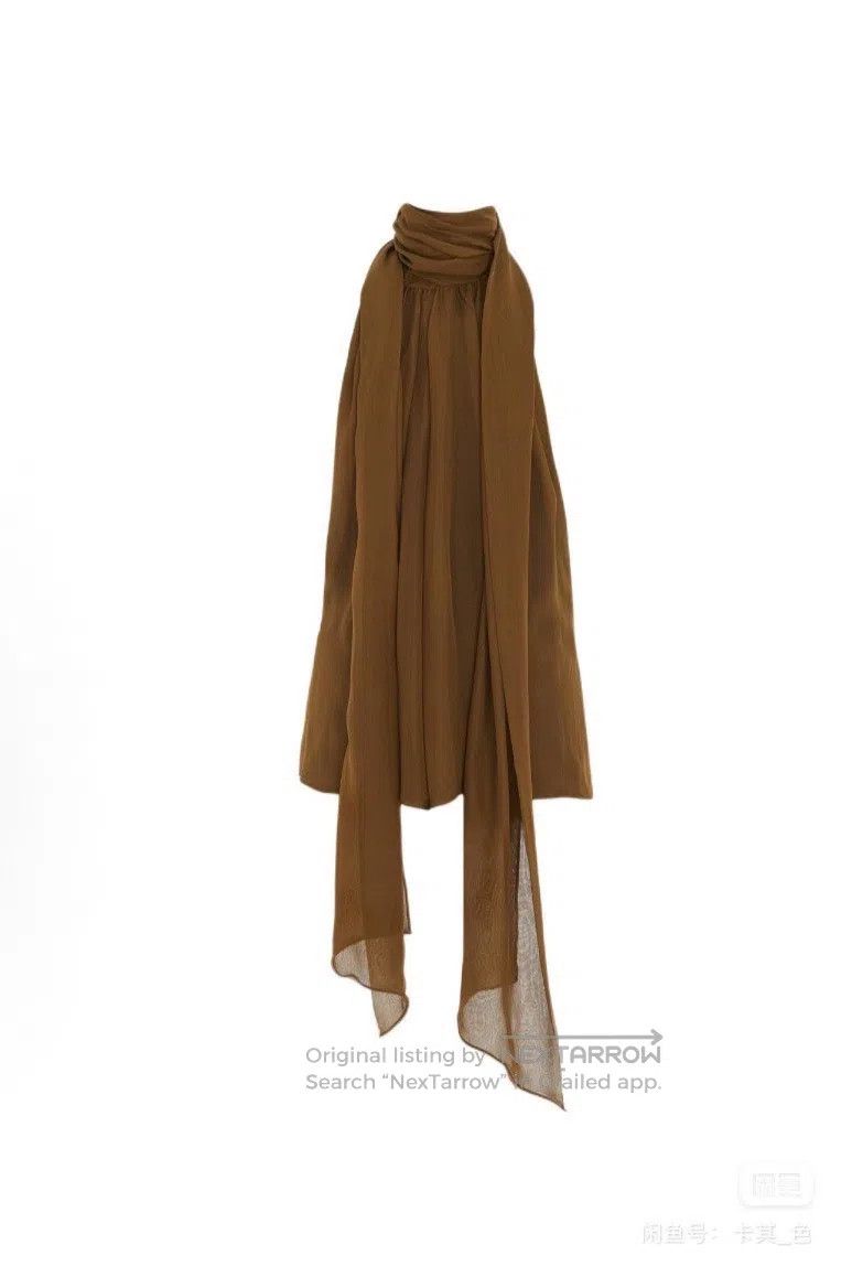 Saint Laurent Paris Saint Laurent Paris Silk Cascading Pleated Top| Size US S / EU 44-46 / 1 - 5 Thumbnail