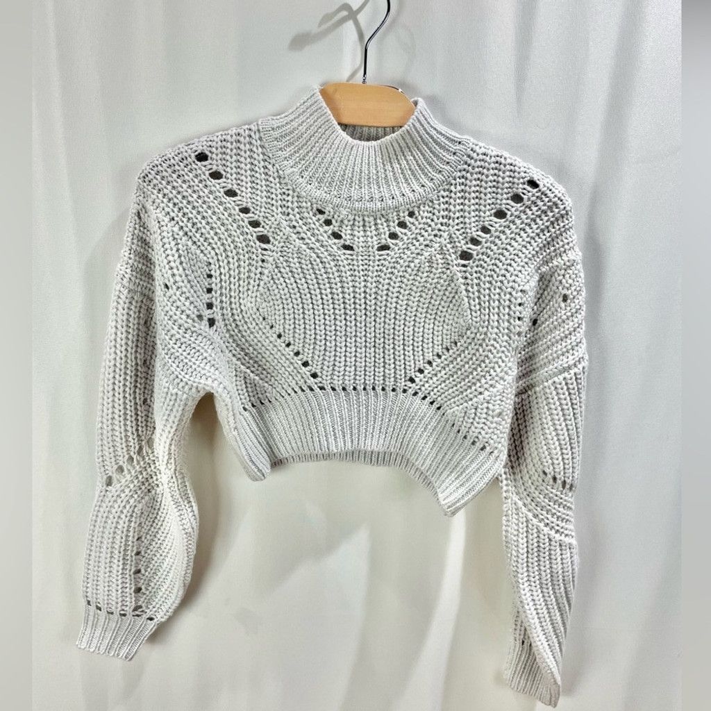 Other Wilfred Goulaine Grey 100% Merino Wool Cropped Sweater XXS Size XXS / US 00 / IT 34 - 3 Thumbnail