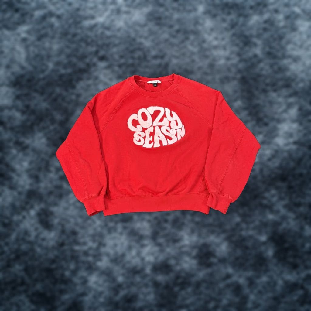 J.Crew J. Crew Sweatshirt Raglan Sleeve Graphic Print Red XS Womens Pullover Crew Neck Logo Cozy Season Fall Winter Activewear Casual Size XS / US 0-2 / IT 36-38 - 1 Thumbnail