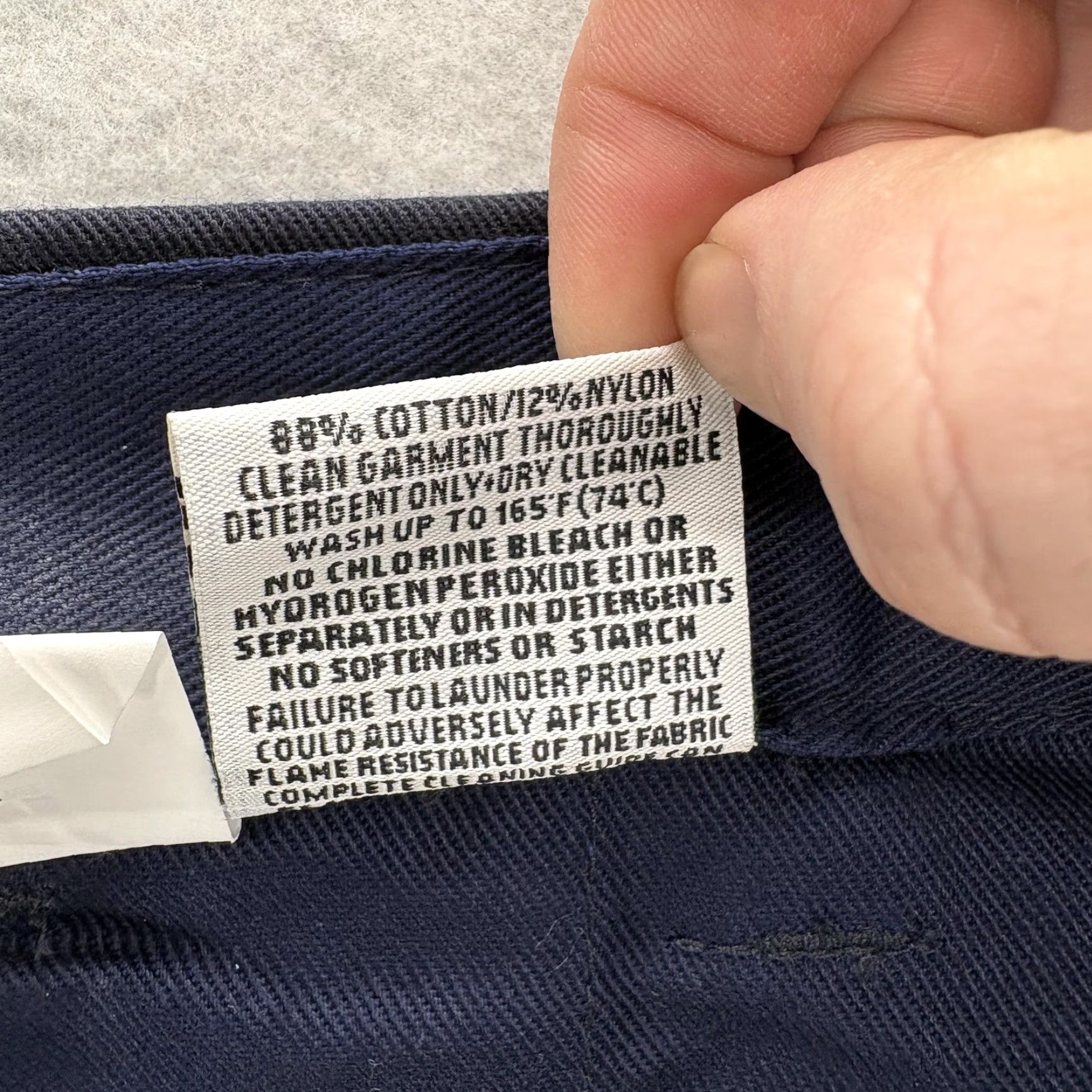 Vintage Fyrban Flame Resistant Work Pants Mens 36 Blue Indura Ultra Soft FR HRC2 NWT Pants Mens Blue 36 Flame-Resistant Workwear Chino Flat Front Pockets Logo Size US 36 / EU 52 - 5 Thumbnail