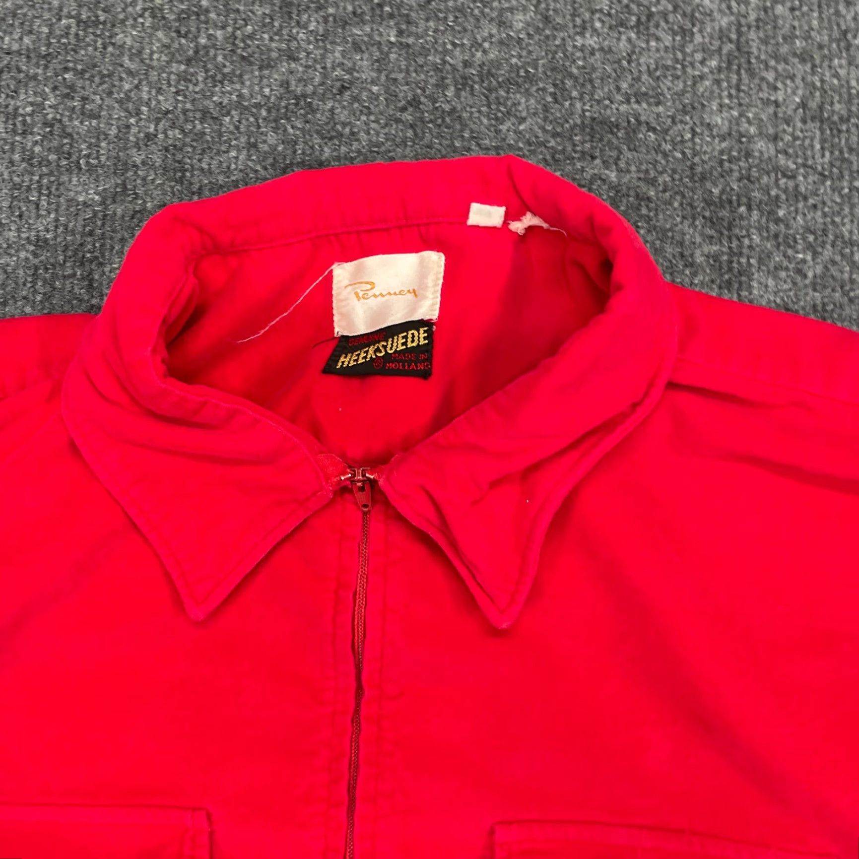 Vintage VINTAGE Heeksuede Shirt Mens XL Red Long Sleeve Western Zip Adult Size US XL / EU 56 / 4 - 5 Thumbnail