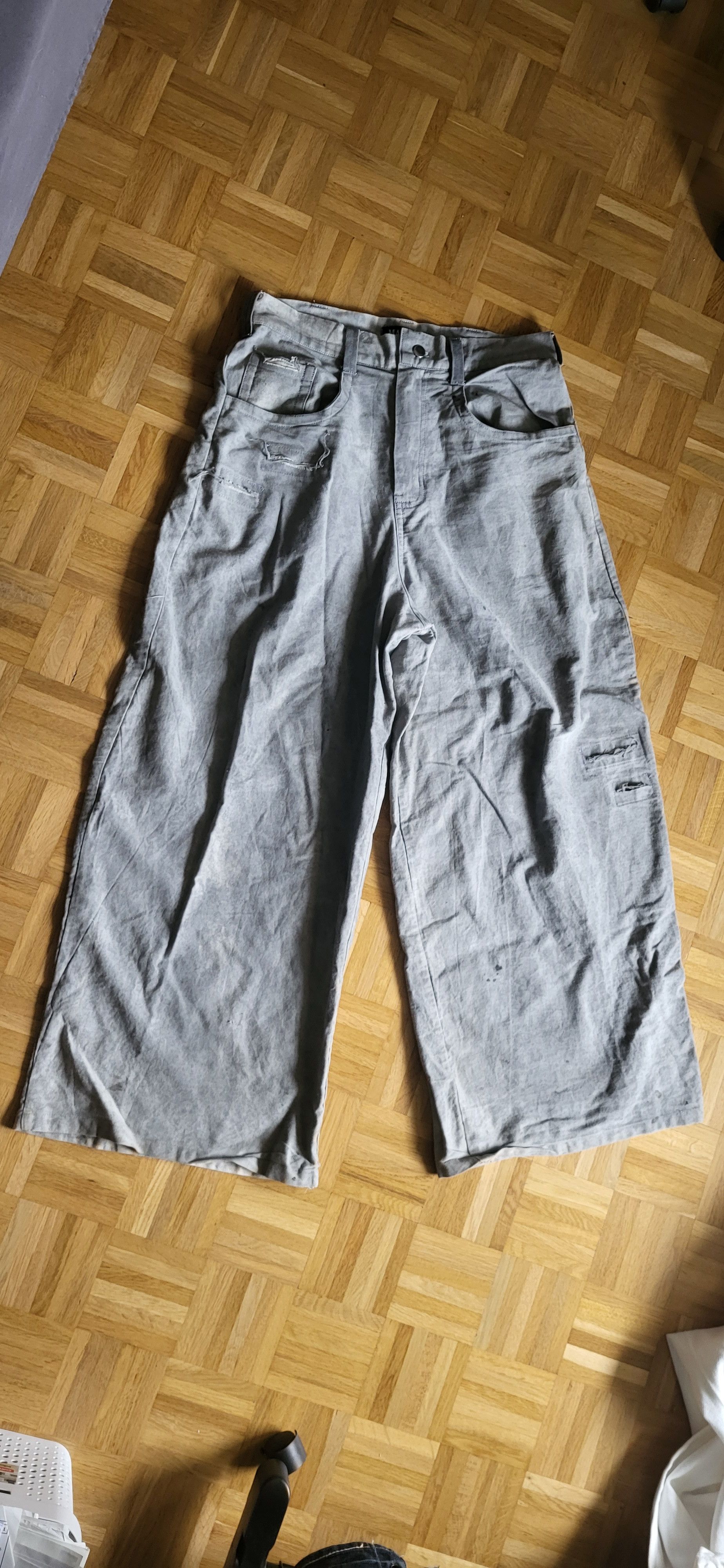 Other y2k balenciaga type distressed baggy jeans Size US 32 / EU 48 - 1 Thumbnail