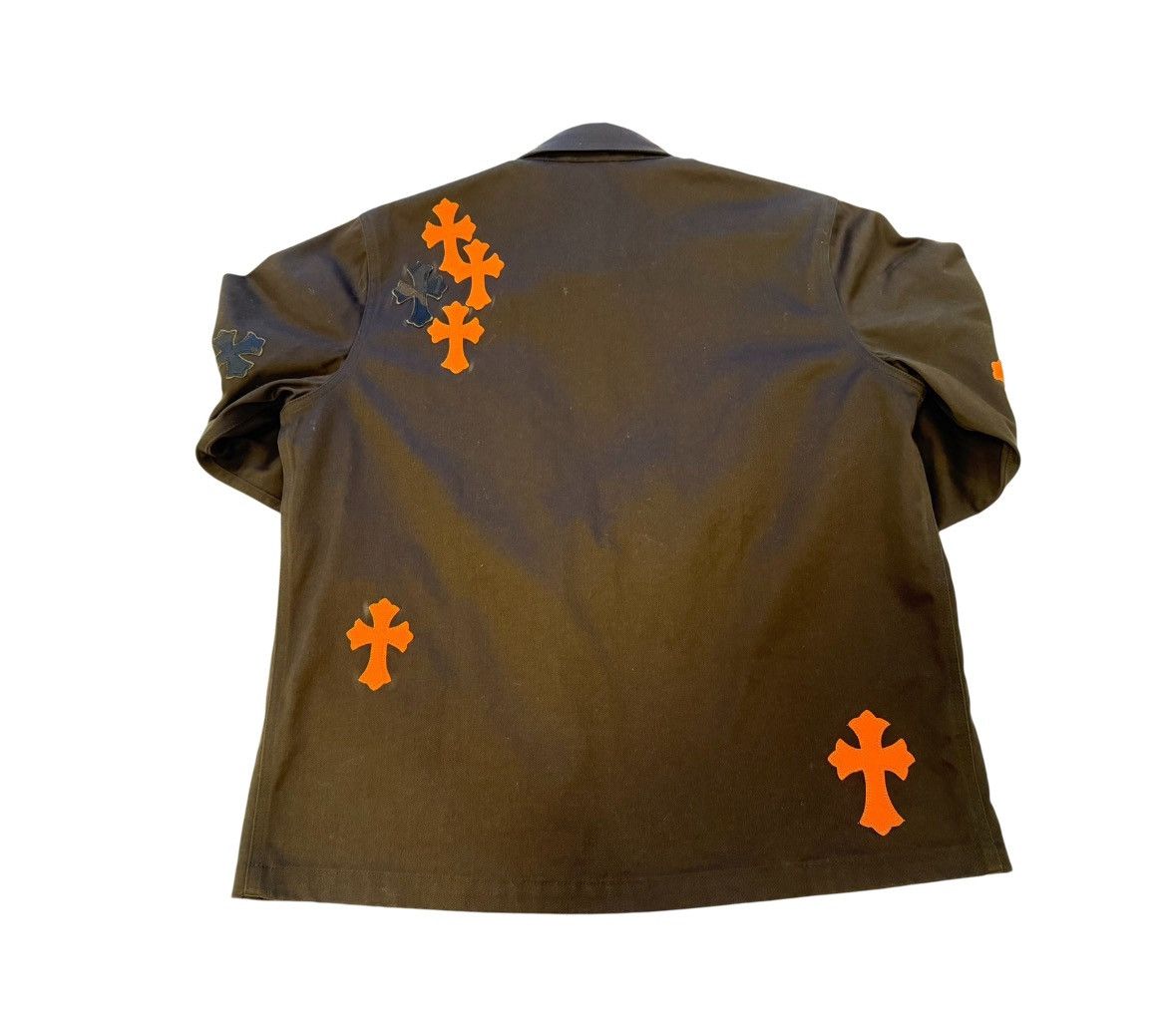 Chrome Hearts Orange camo leather cross patch work dog jacket Size US L / EU 52-54 / 3 - 2 Thumbnail
