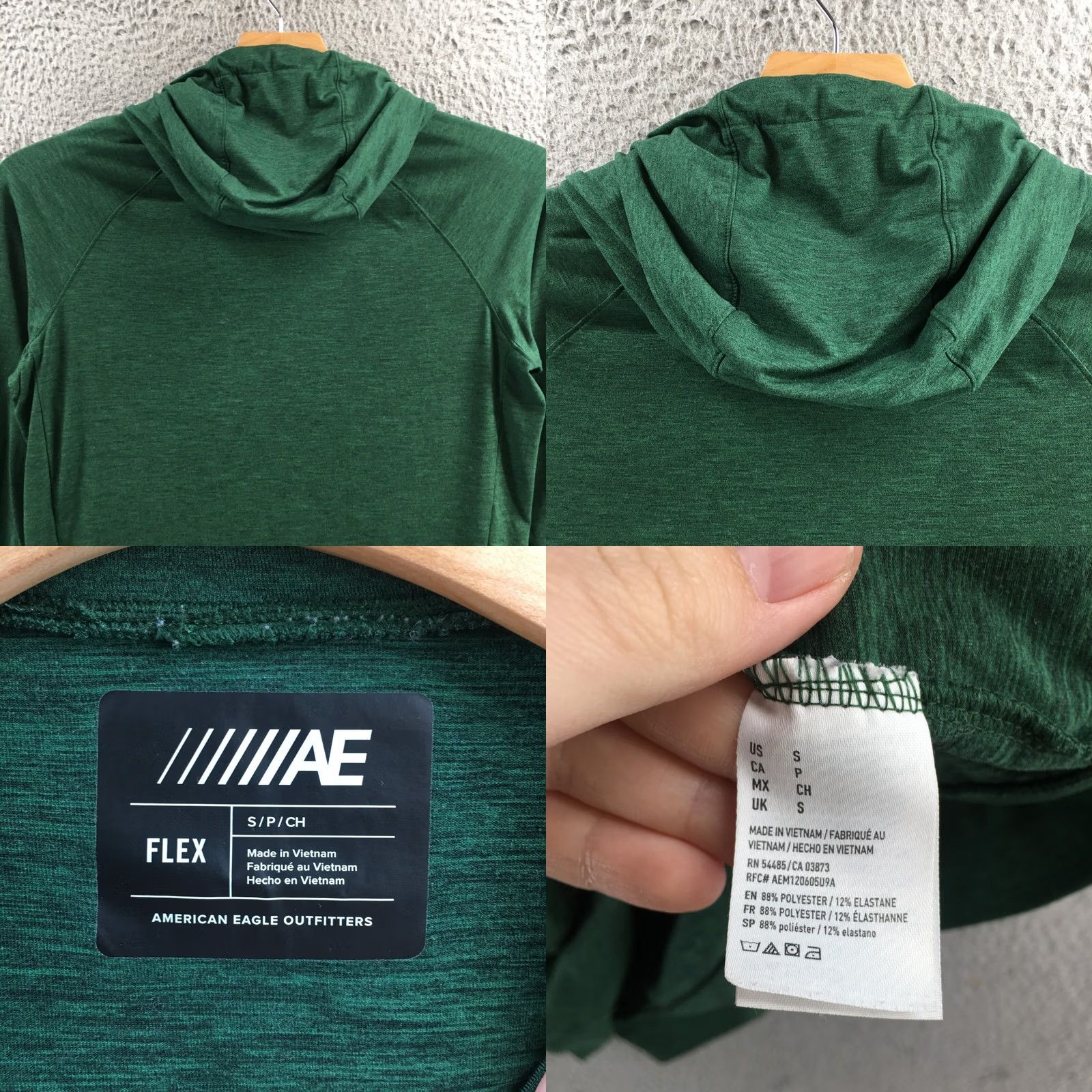 American Eagle Outfitters American Eagle Outfitters Hoodie Sweatshirt Mens S Green Mock Neck Raglan Long Sleeve Size US S / EU 44-46 / 1 - 9 Thumbnail