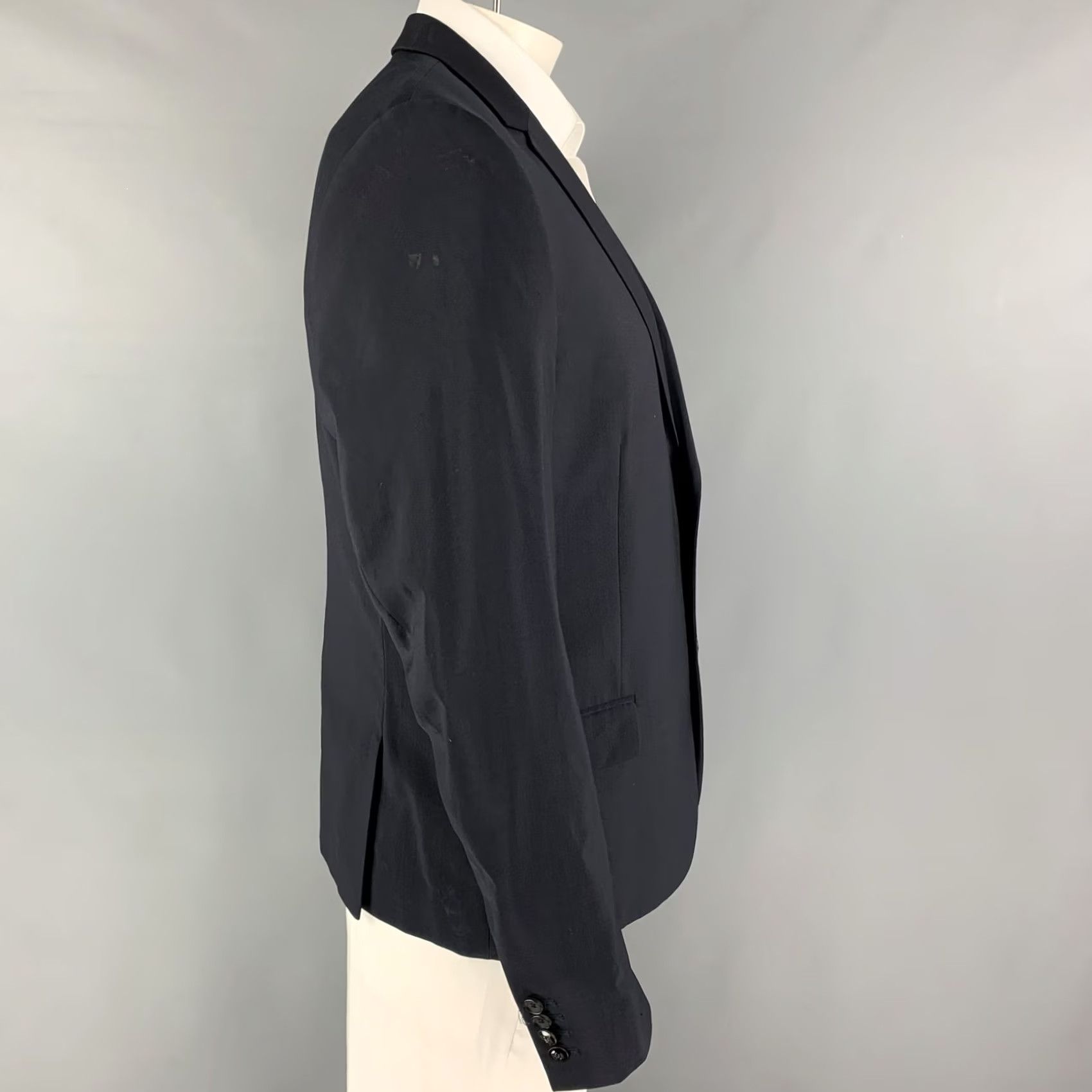 The Kooples THE KOOPLES Sport Coat Navy Wool Notch Lapel 44 Mens Regular Chest 44 XXL? Size US S / EU 44-46 / 1 - 2 Thumbnail