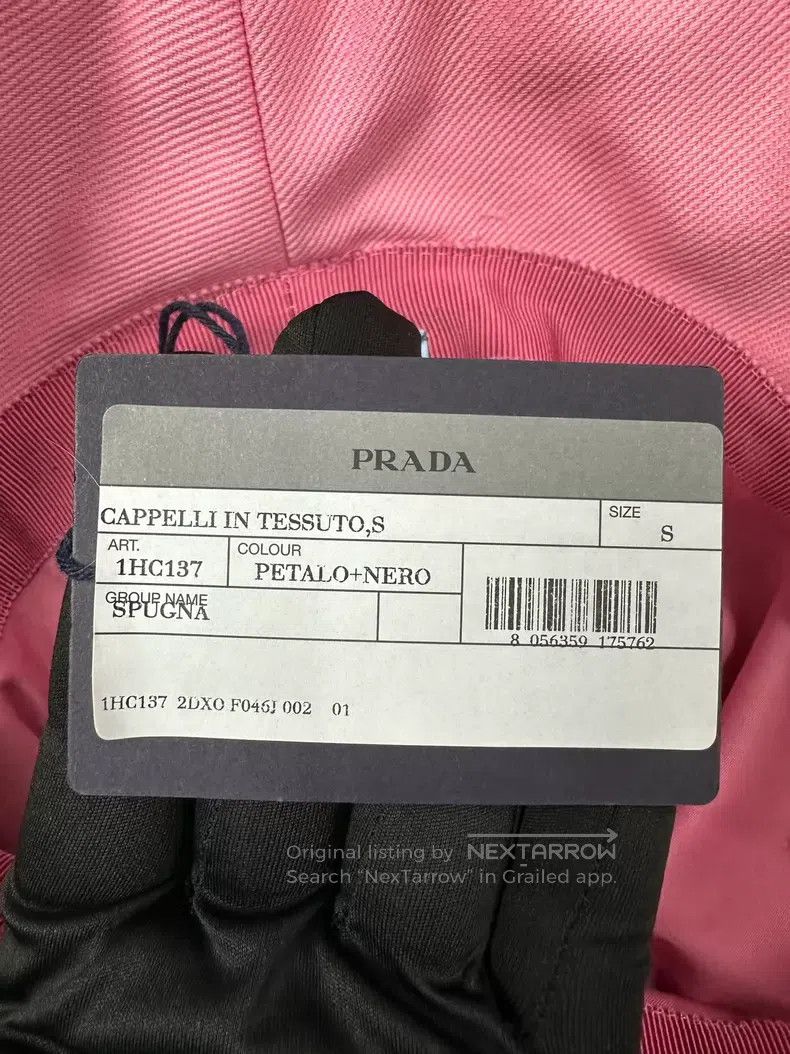 Prada Prada Size S Pink plush letter logo fisherman's hat Size ONE SIZE - 5 Thumbnail