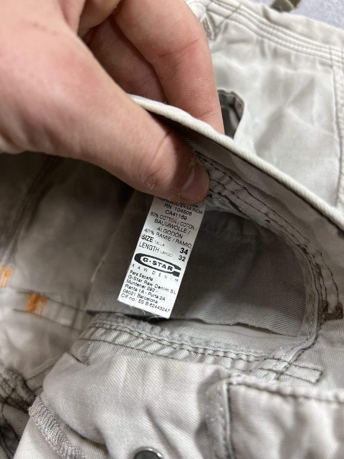 G-Star Vintage Junya Watanabe Travis Scott Style Cargo Jeans 90s Size US 34 / EU 50 - 13 Thumbnail
