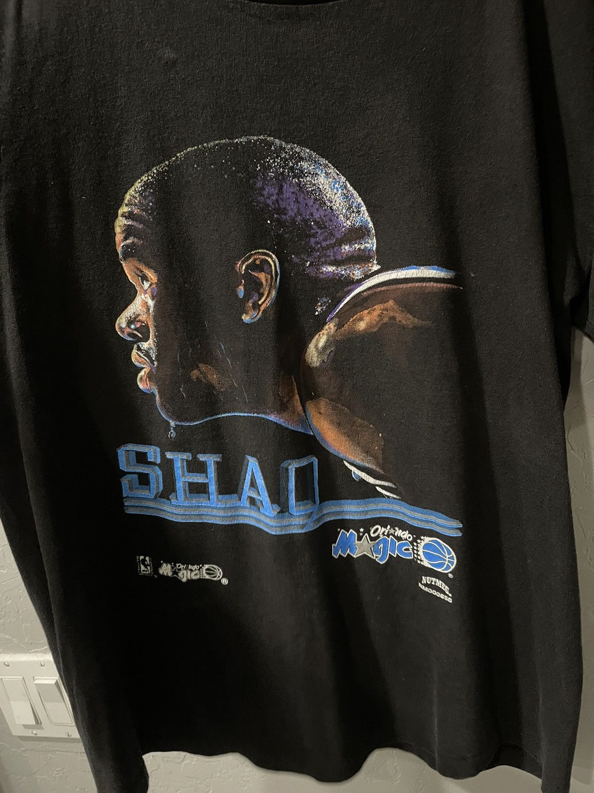 NBA × Nutmeg × Vintage Vintage Nutmeg Mills Shaquille O’Neal Big Face Shirt Medium Size US M / EU 48-50 / 2 - 2 Thumbnail