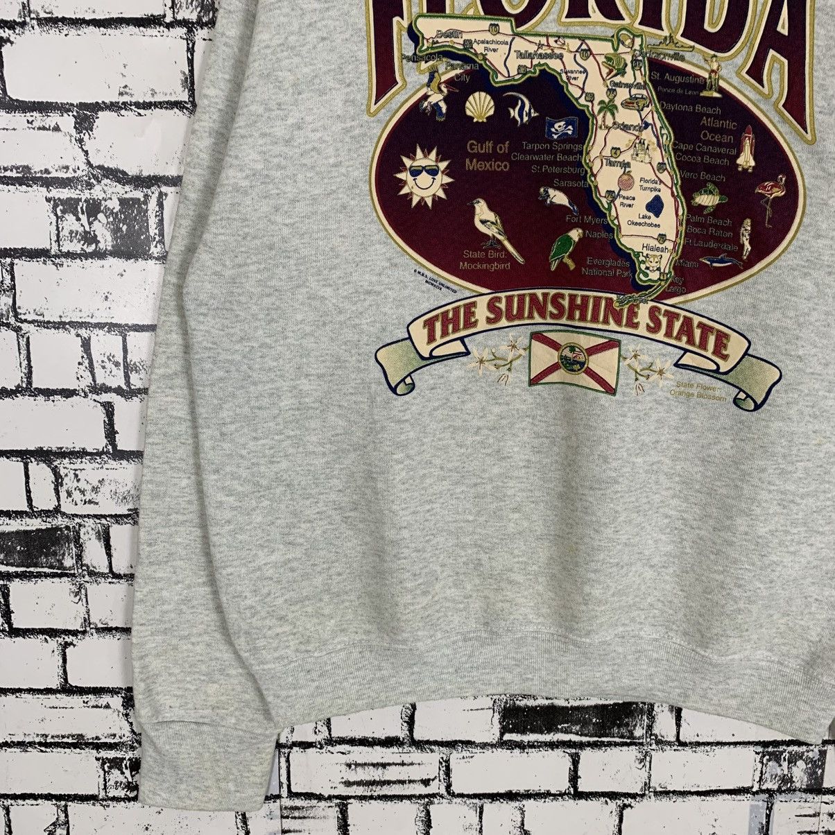 Fruit Of The Loom × Vintage Vintage The Sunshine State Florida Sweatshirt Size US M / EU 48-50 / 2 - 5 Thumbnail