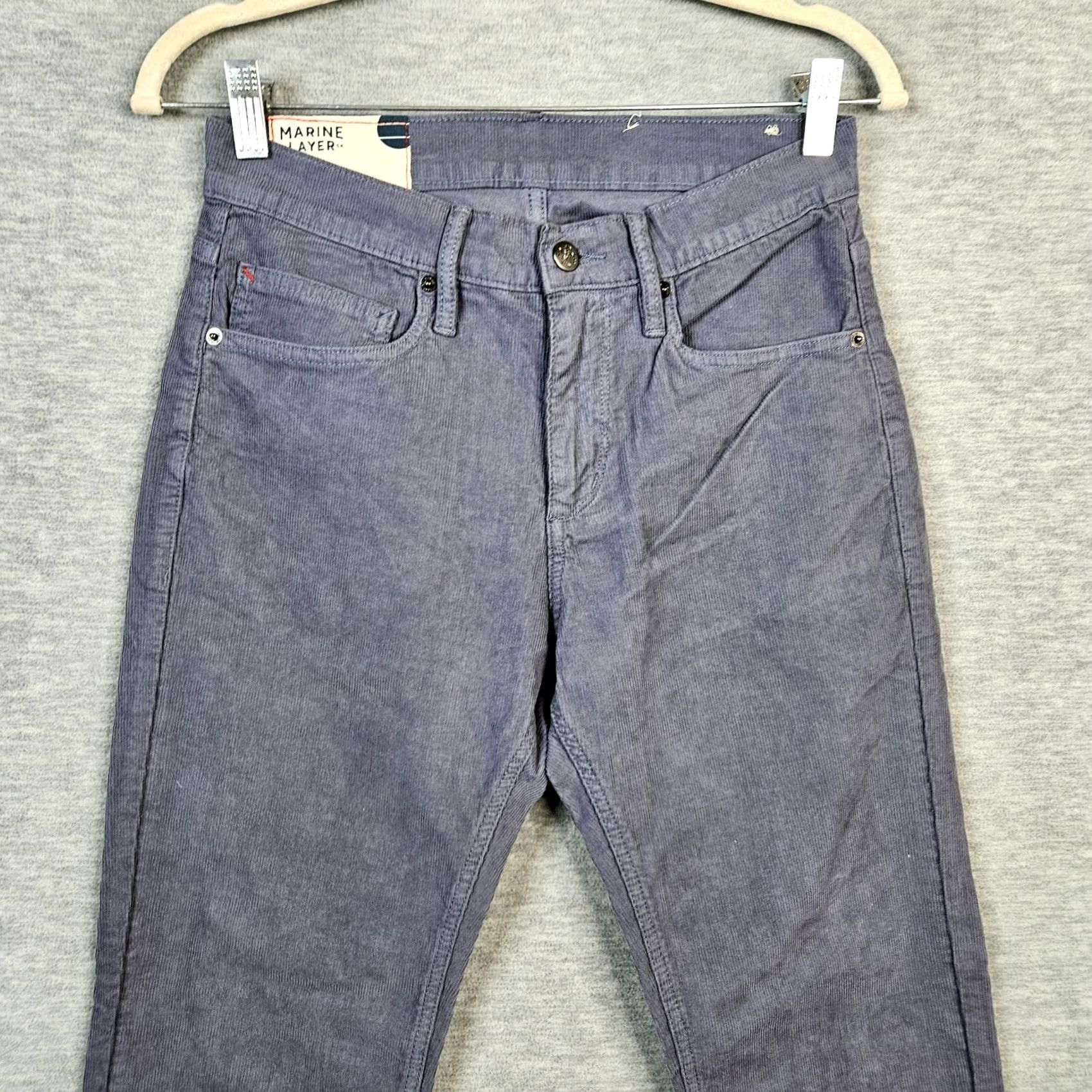 Vintage Blue Men's Slim Straight Corduroy Pant Casual 30X29 Gray Size US 30 / EU 46 - 7 Thumbnail