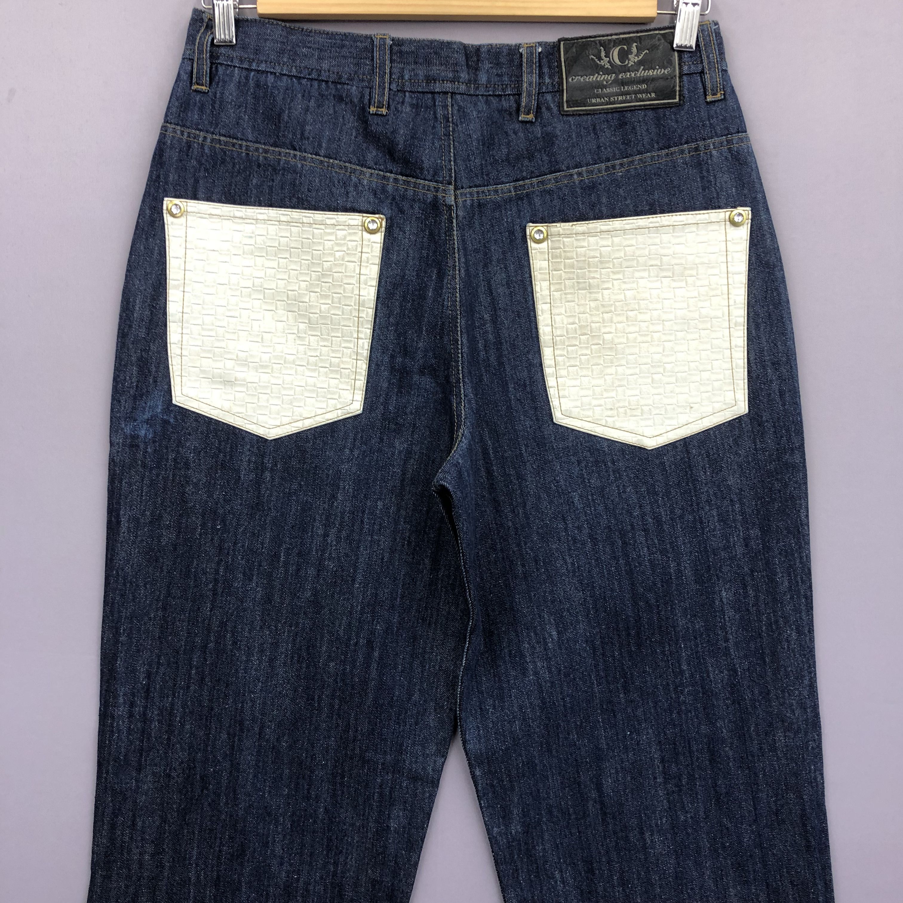 Japanese Brand Crazy Vintage Y2K/2000s Baggy Japanese JNCO Style Jean Denim Size US 34 / EU 50 - 3 Thumbnail