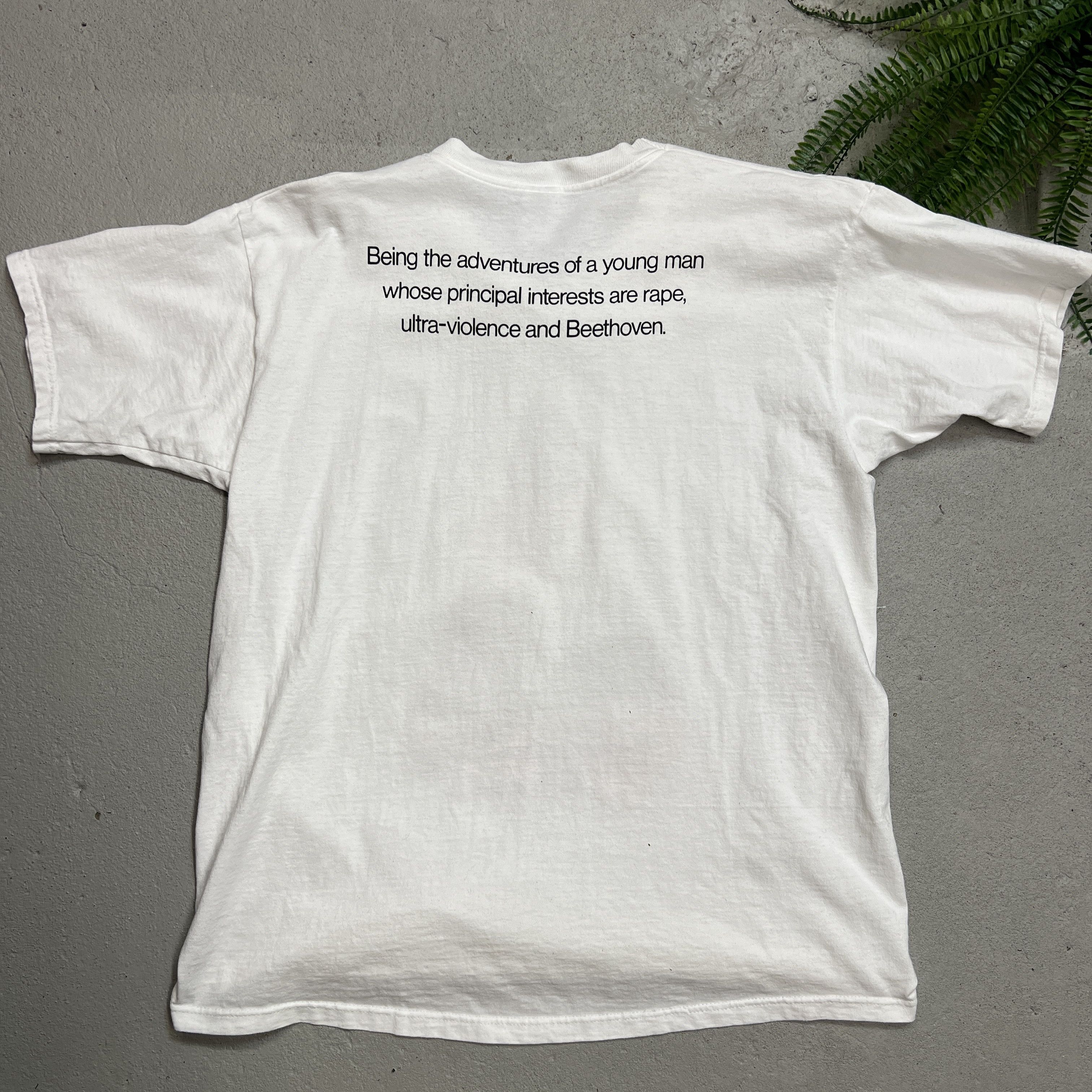 Vintage 1990's Clockwork Orange Movie Promo Tee Size US XL / EU 56 / 4 - 4 Thumbnail