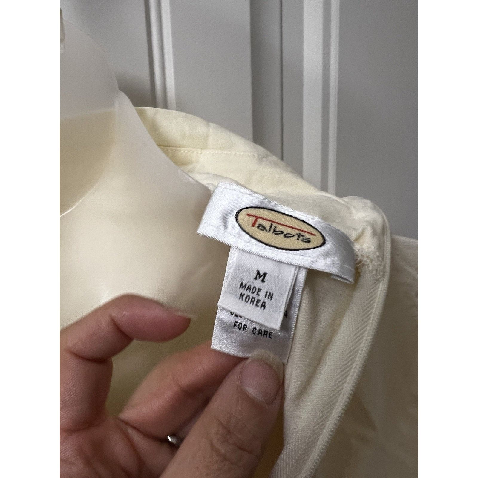 Talbots High Neck Top Ruched Long Sleeve Stretch Back Zipper Blouse Size M / US 6-8 / IT 42-44 - 11 Thumbnail