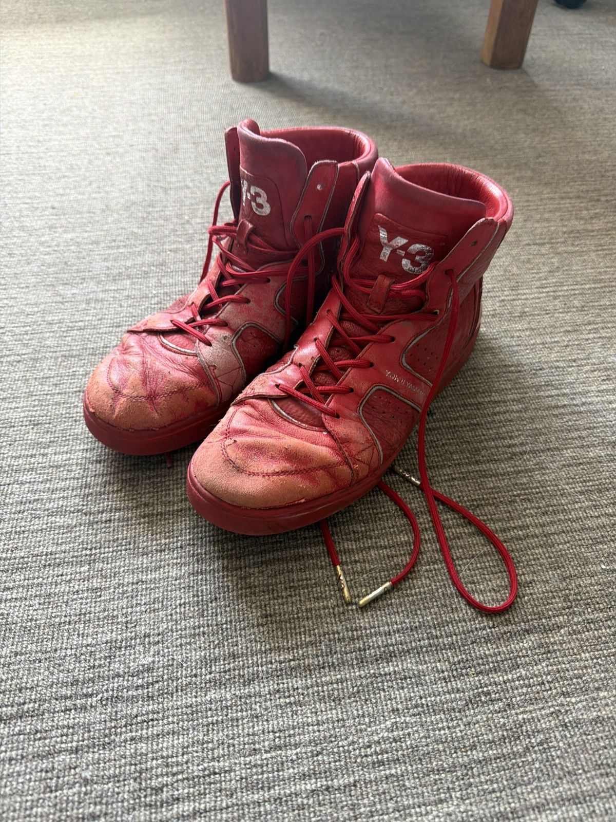 Y-3 Y-3 Rydge High Top All Red Size US 9 / EU 42 - 1 Thumbnail