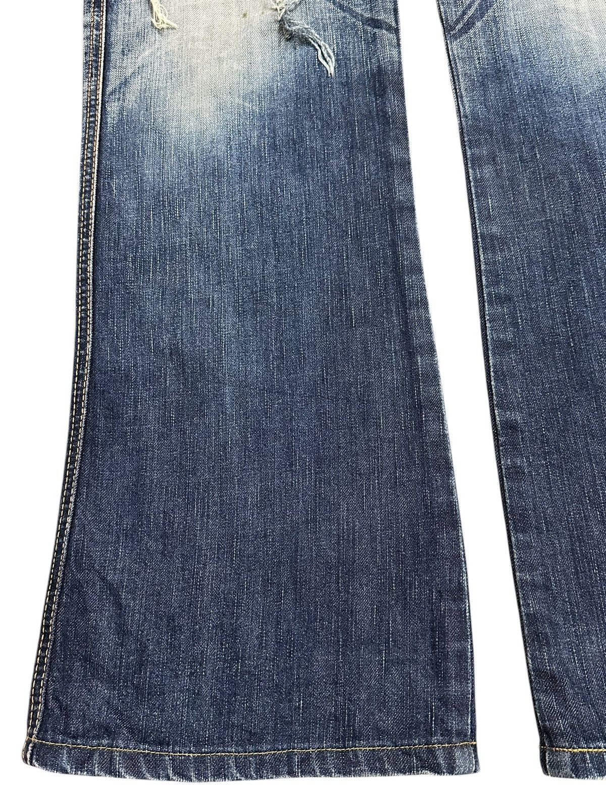 Edwin Vintage Edwin Blue Trip Faded Wash Distressed Bootcut Jeans Size US 34 / EU 50 - 7 Thumbnail
