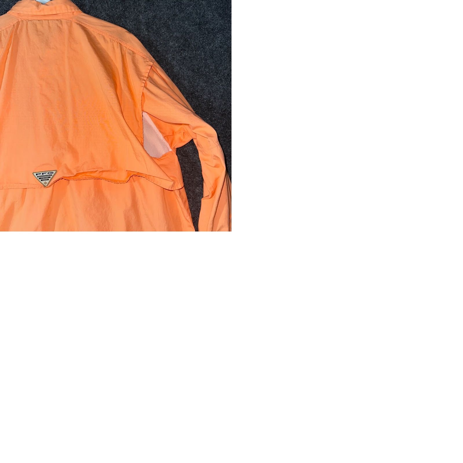 Vintage Columbia PFG Shirt Mens Large Orange Breathable Pockets Fishing Outdoor Vent Button Closure Size US L / EU 52-54 / 3 - 9 Thumbnail