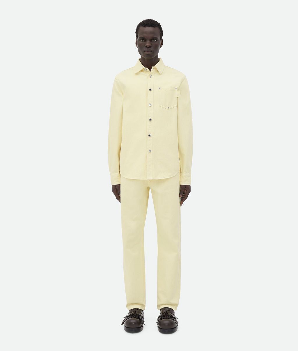 Bottega Veneta o1bcso1str0126 Wash Wide Leg Denim in Yellow Size US 36 / EU 52 - 5 Thumbnail