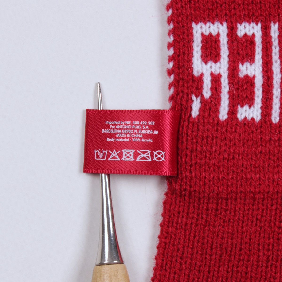 Designer × Jean Paul Gaultier Jean Paul Gaultier I Love Red White Striped Unisex Scarf Size ONE SIZE - 8 Thumbnail