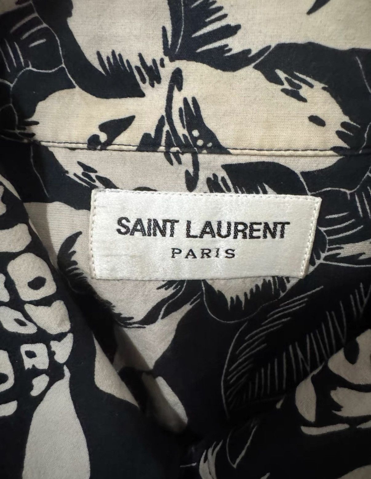 Saint Laurent Paris SLP) 17SS All-Over Cuban Collar Floral Pineapple Shirt Size US L / EU 52-54 / 3 - 4 Thumbnail