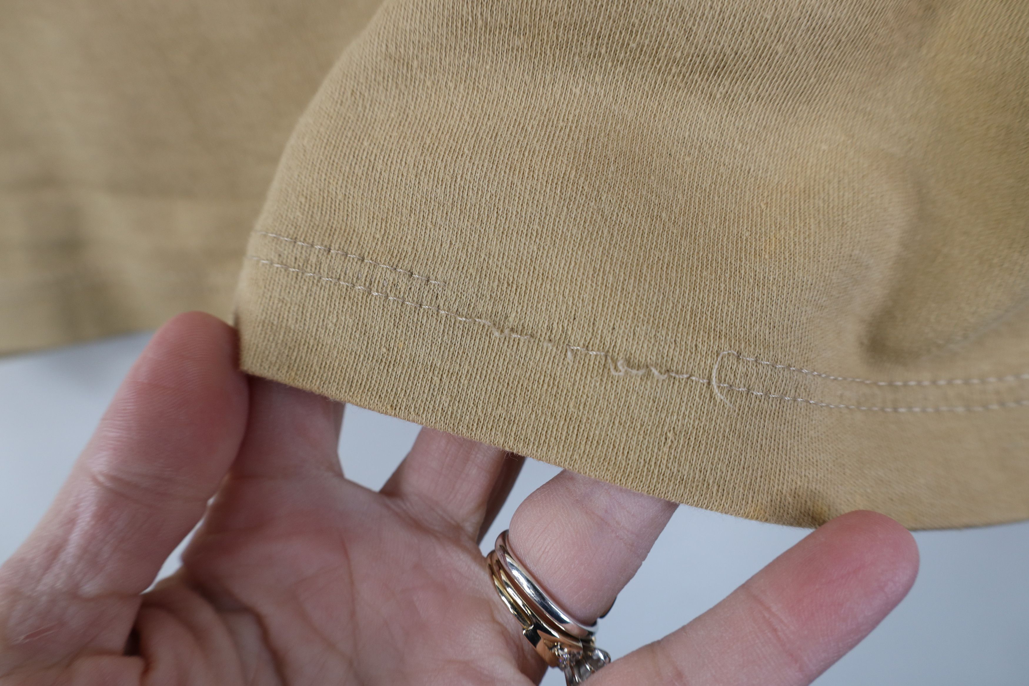 Vintage Vintage 70s Streetwear Knit Collared Polo Shirt Beige Size L / US 10 / IT 46 - 4 Thumbnail
