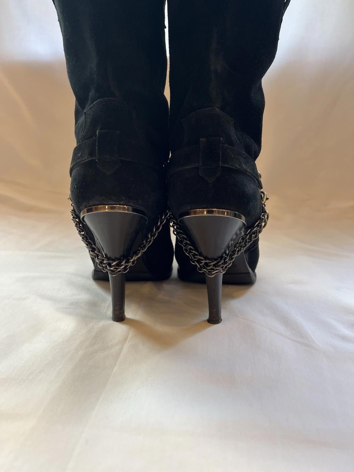 Barneys New York Barneys New York Womens Black Suede Studded Cowboy Boots 8.5 Size US 8.5 / IT 38.5 - 4 Thumbnail